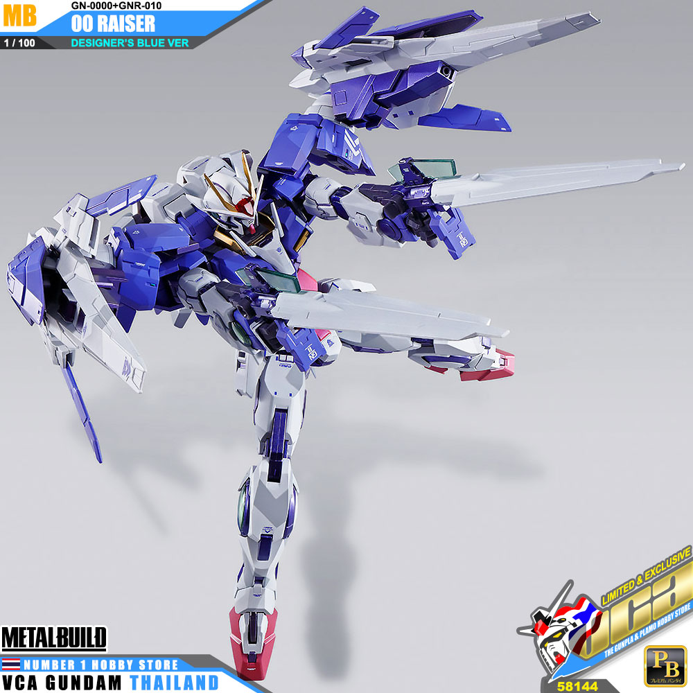 Premium Bandai Tamashii Nations Metal Build GN-0000+GNR-010 00 RAISER DESIGNER'S BLUE VER ดับเบิล โอ ไรเซอร์