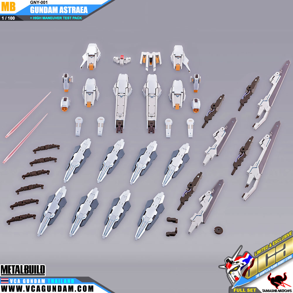 Metal Build GNY-001 GUNDAM ASTRAEA + HIGH MANEUVER TEST PACK FULL SET
