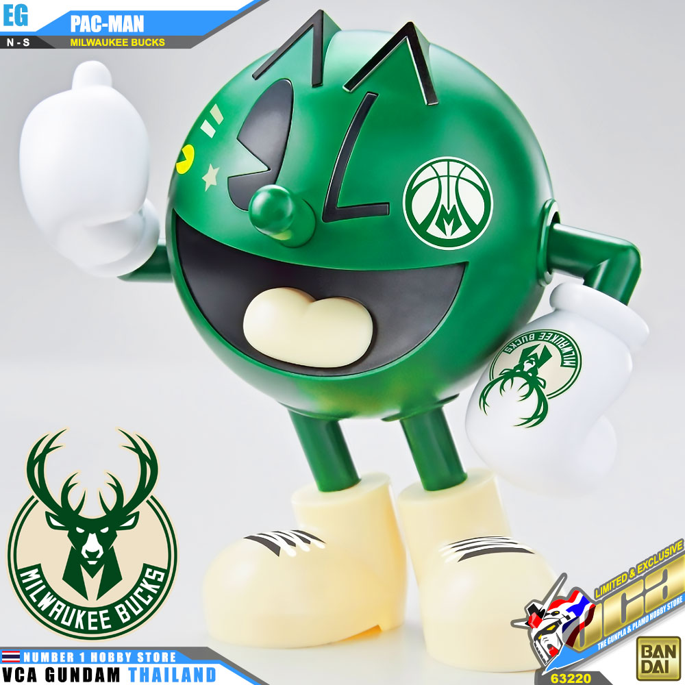 BANDAI ENTRY GRADE EG PAC-MAN PAC MAN MILWAUKEE BUCKS NBA BASKETBALL TEAM โมเดล แพ็คแมน VCA GUNDAM