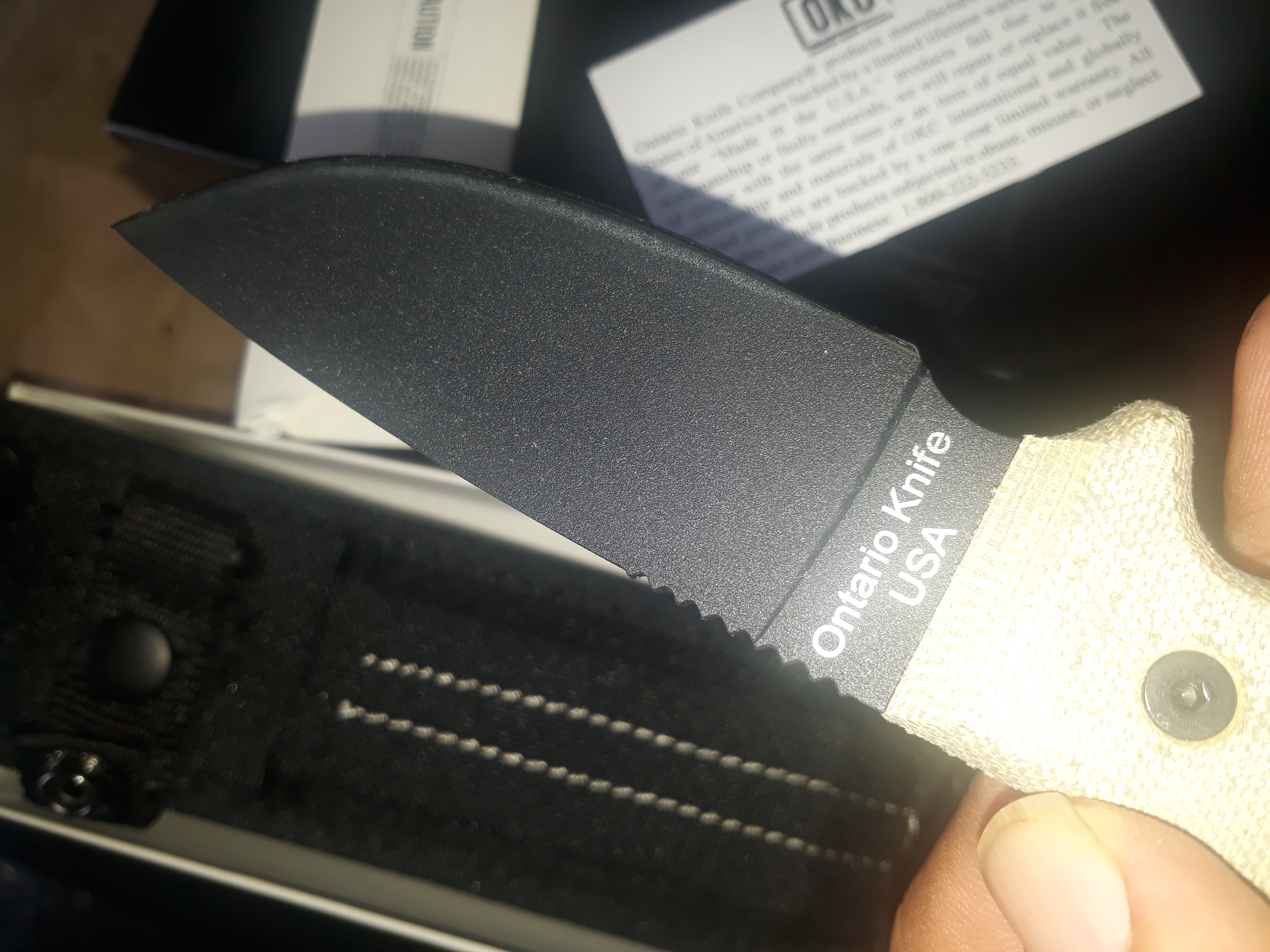 Ontario Knife Company 8665 RAT-3 Plain Edge with Black Nylon Sheath