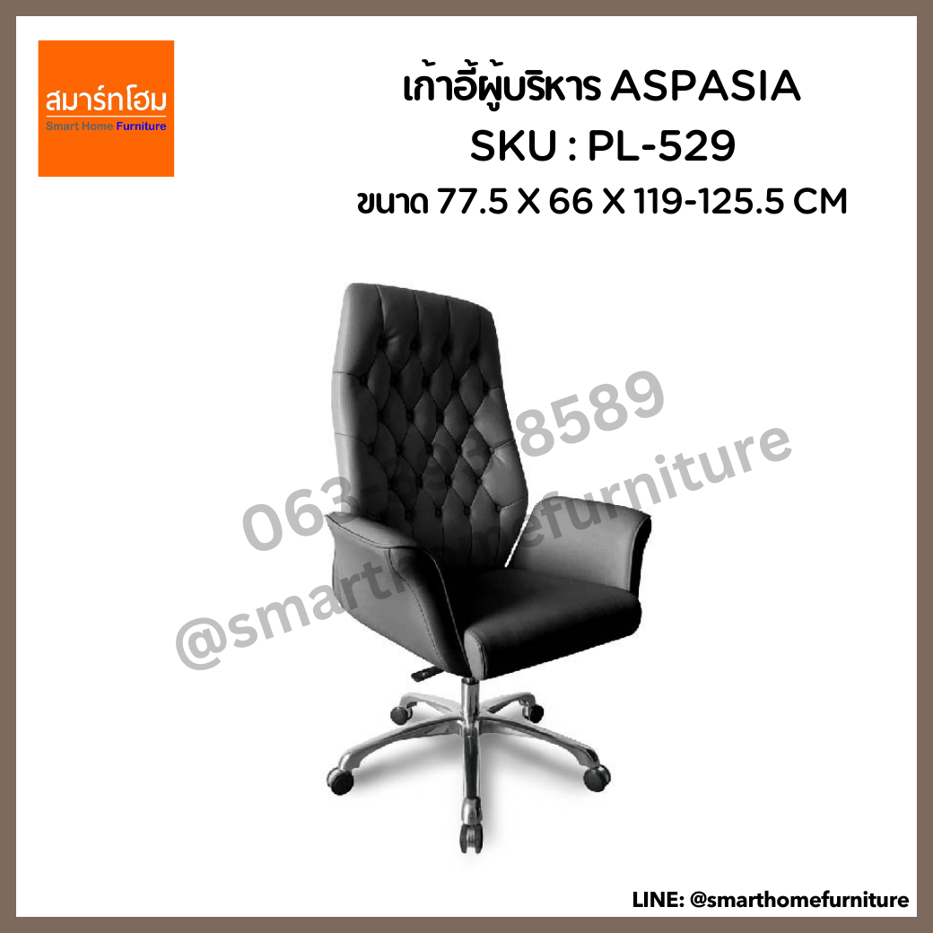 เก้าอี้ผู้บริหาร สีดำ รุ่น ASPASIA