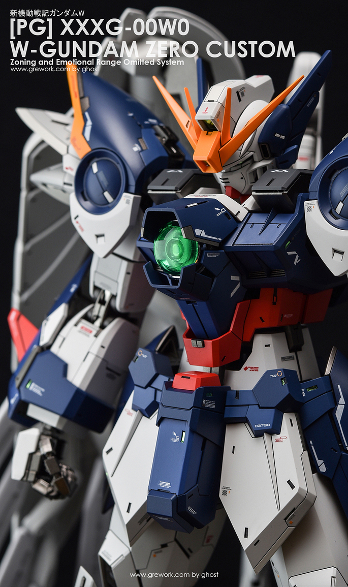 Painted Build : PG WING GUNDAM ZERO CUSTOM by Ghost