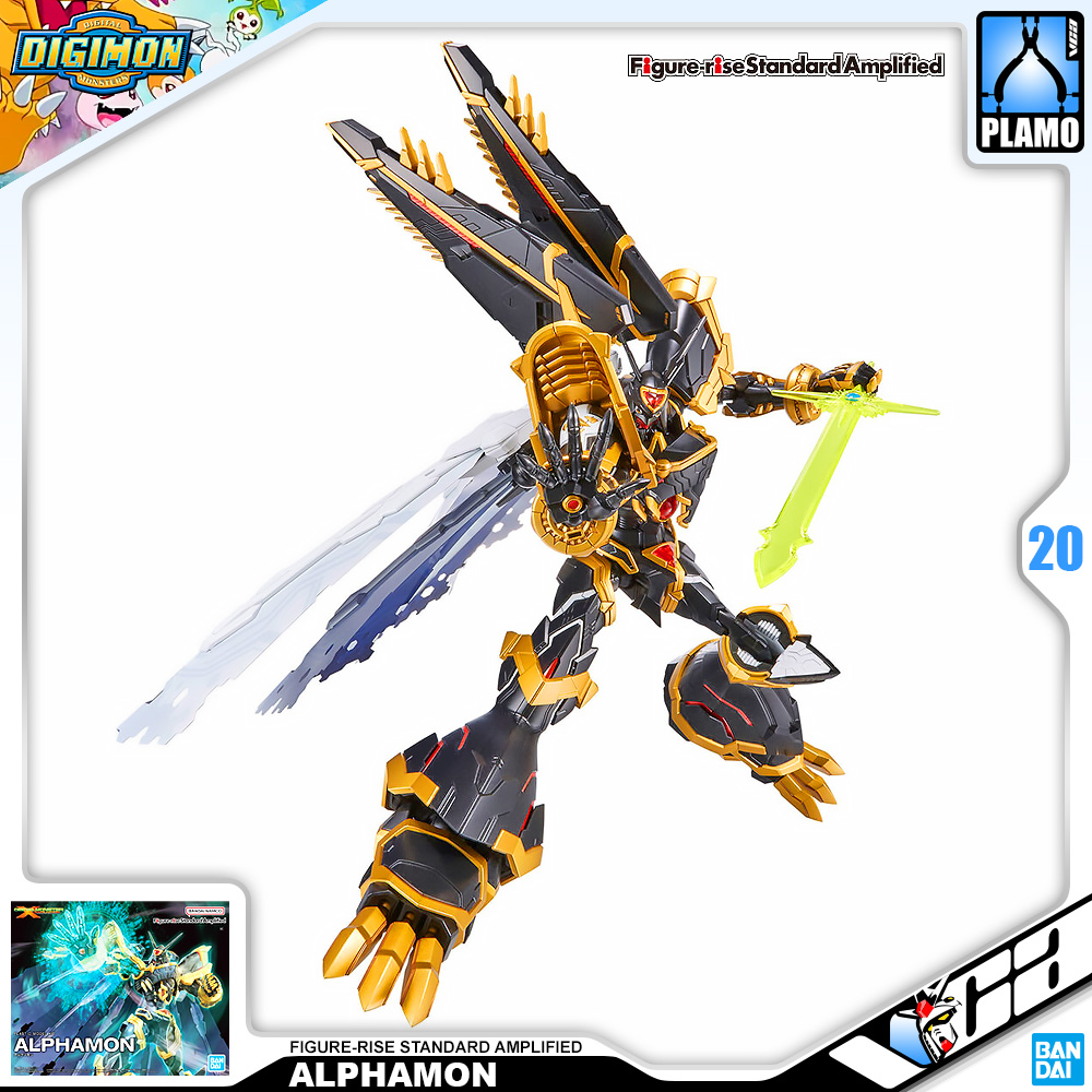 ⭐️ BANDAI FIGURE-RISE STANDARD AMPLIFIED ALPHAMON FIGURE RISE ดิจิมอน แอดเวนเจอร์ ประกอบ โมเดล ของเล่น VCA GUNDAM