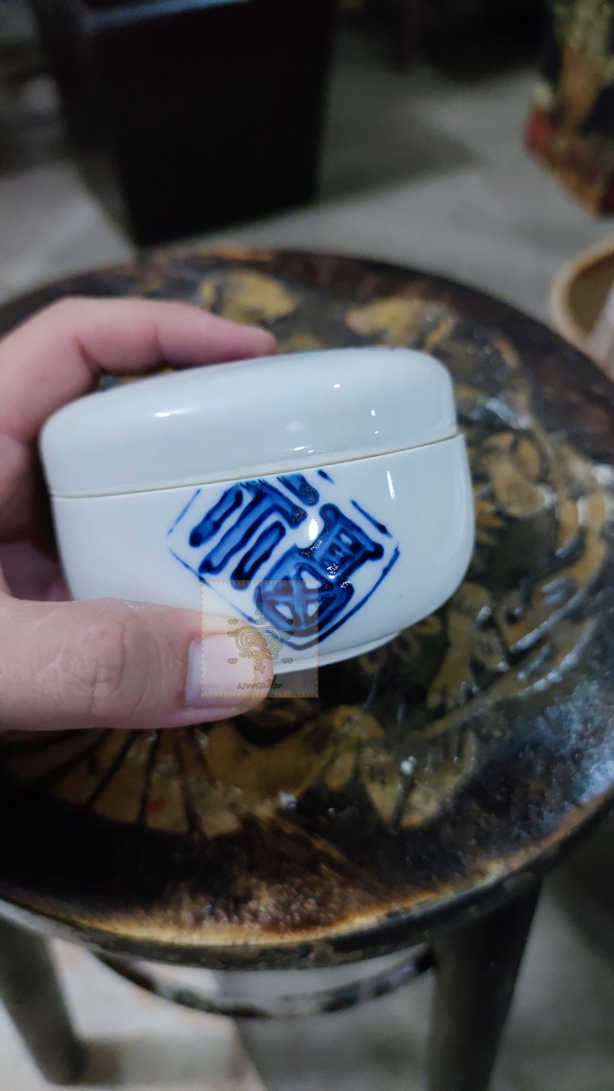 ตลับเซรามิกเก่า งานญี่ปุ่น