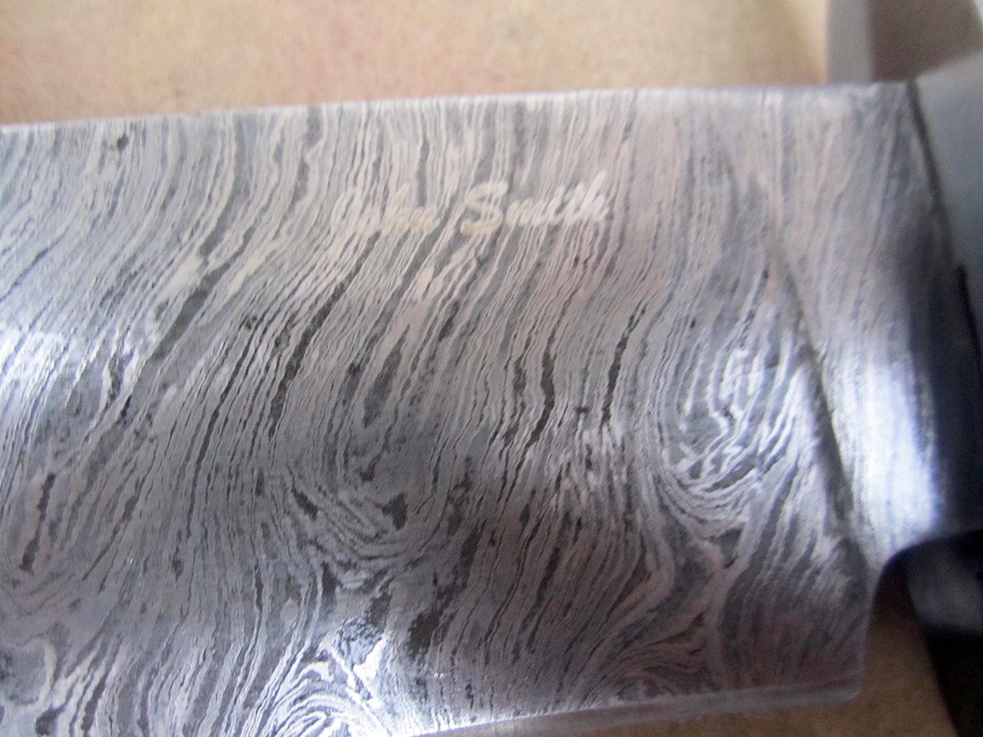 มีดเดินป่าJohn Smith's Custom Handmade Damascus Steel Bowie Knife Hunting Camping Tactical จากประเทศ UK. (C5)