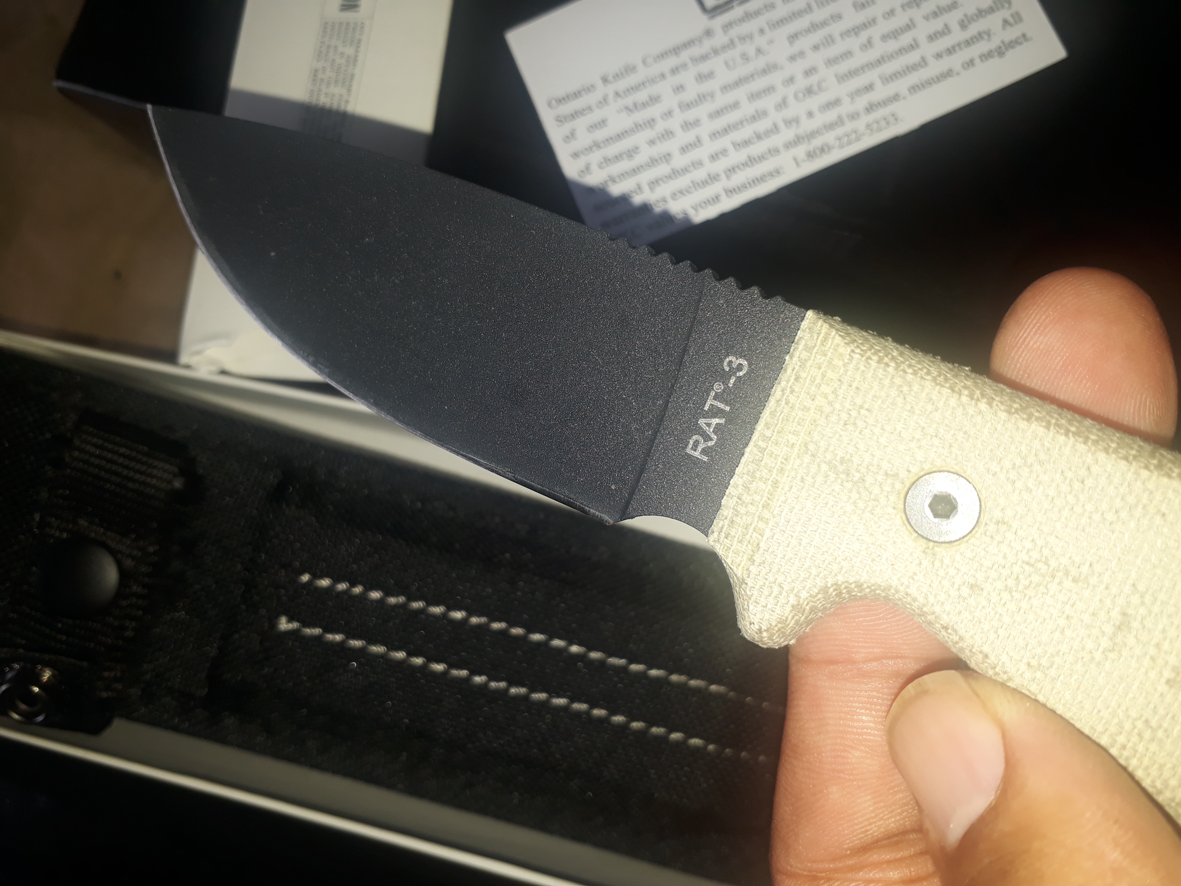 Ontario Knife Company 8665 RAT-3 Plain Edge with Black Nylon Sheath