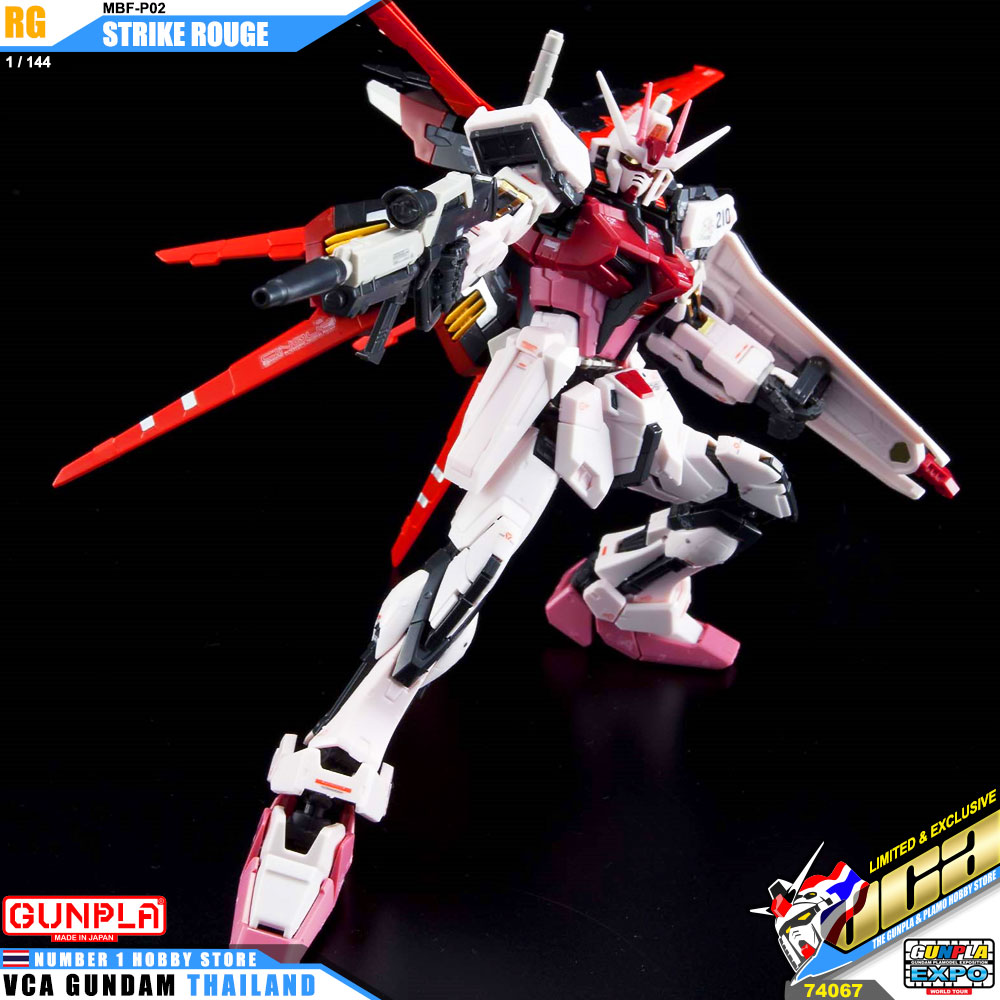 BANDAI GUNPLA EXPO REAL GRADE RG 1/144 MBF-02 STRIKE ROUGE โมเดล กันดั้ม กันพลา VCA GUNDAM