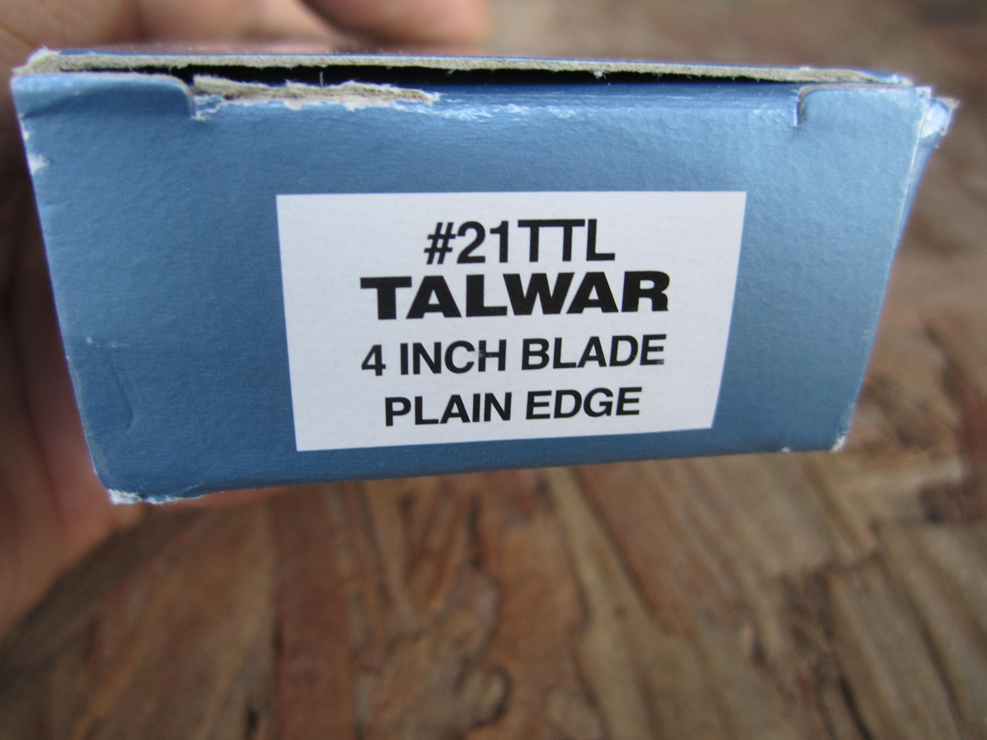 มีดCold Steel 21TTL Talwar Plain Edge Knife, 4-Inch