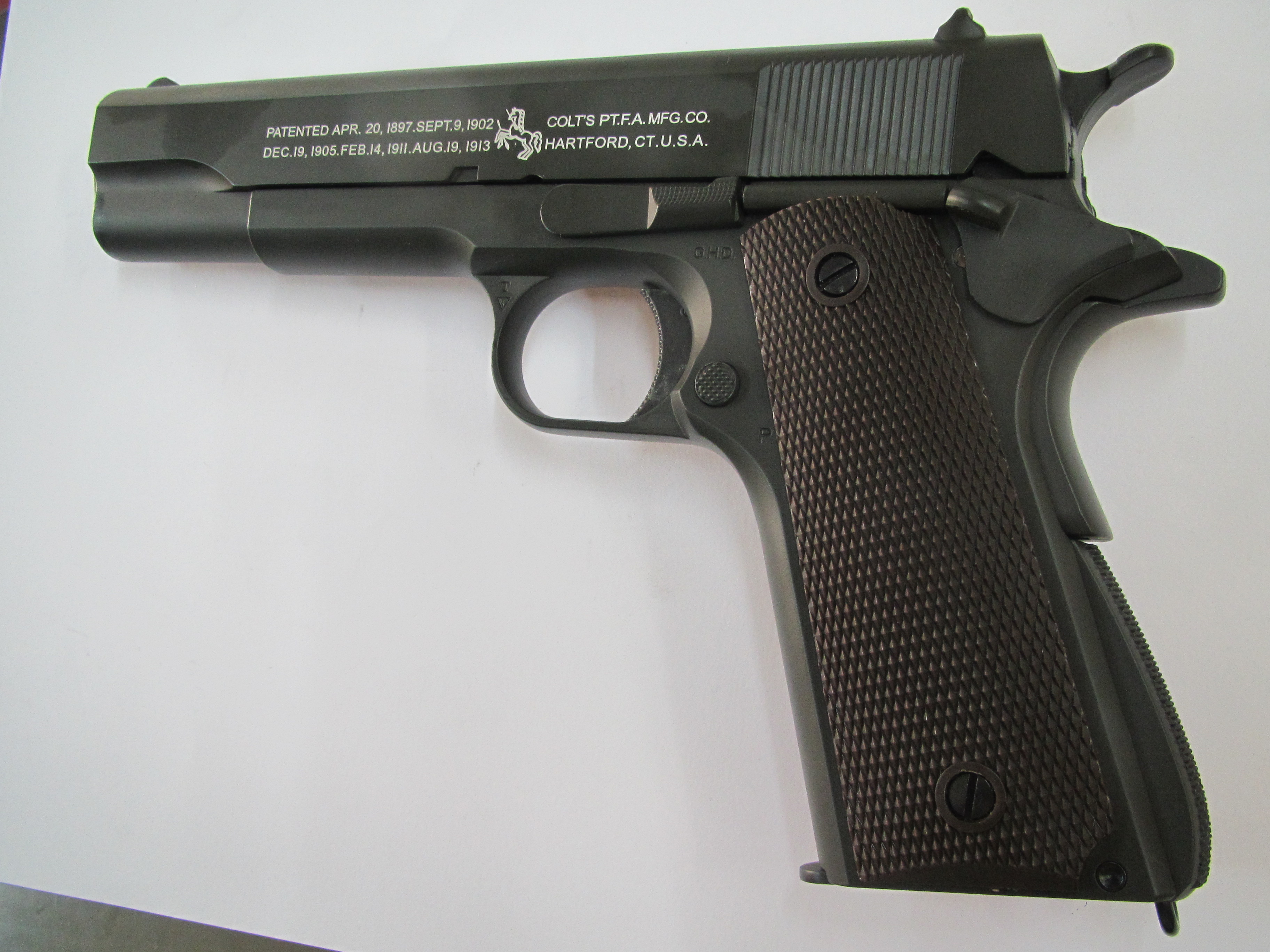ปืนสั้นอัดแก๊ส รุ่น M1911สีดำ TERCEL (งานจีน)