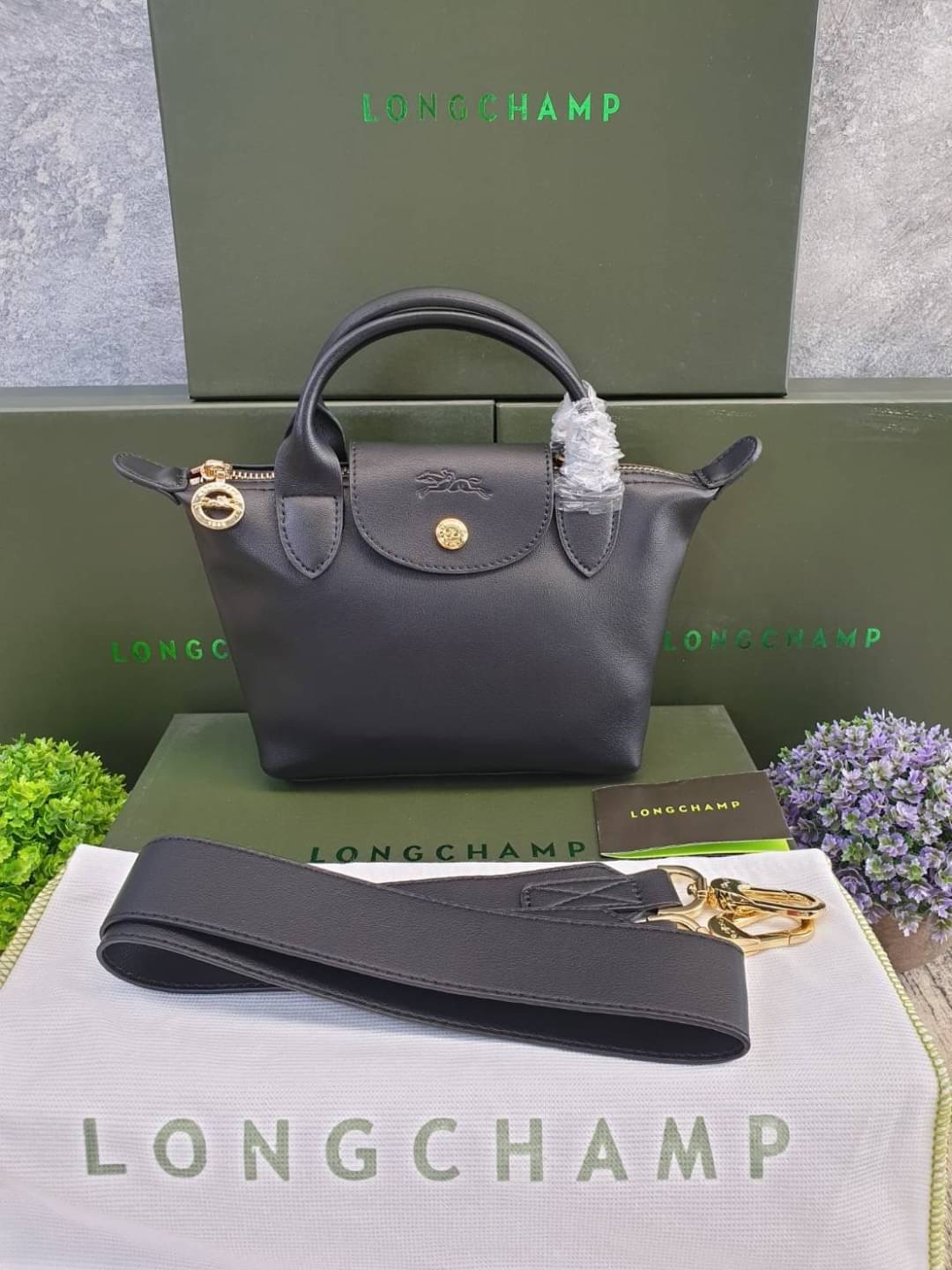 Longchamp Le Mini Pliage Cuir