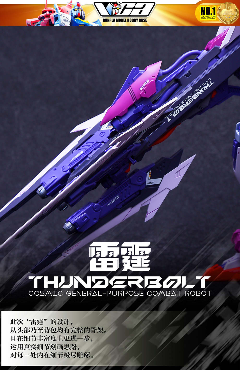 Infinite Dimension 无限新星 InEra+ x RMD Thunderbolt 雷霆 Plastic Model Toy VCA Gundam Thailand