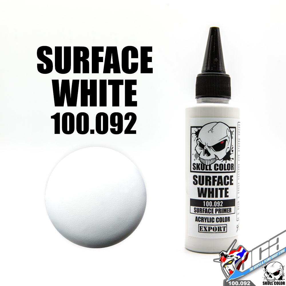 SKULL COLOR 100.092 SURFACE WHITE ACRYLIC 60ML (SURFACE PRIMER) สีอะครีลิกสำหรับพลาสติก โมเดล
