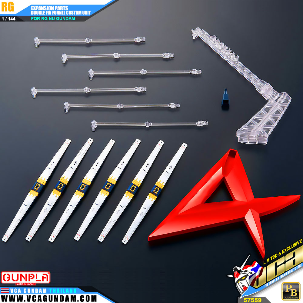 RG EXPANSION PARTS FOR RG NU GUNDAM DOUBLE FIN FUNNEL CUSTOM UNIT