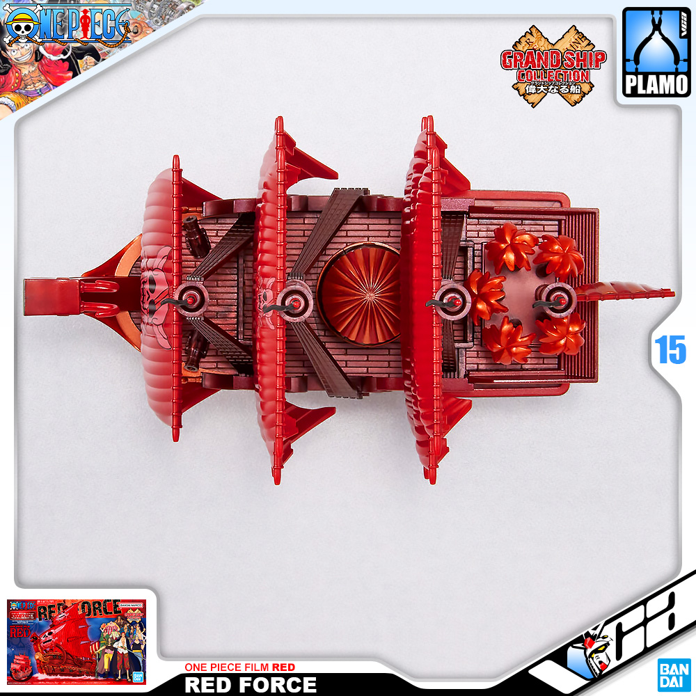 ⭐️ BANDAI ONE PIECE GRAND SHIP COLLECTION RED FORCE FILM RED COMMEMORATIVE COLOR VER ประกอบ โมเดล ของเล่น VCA GUNDAM