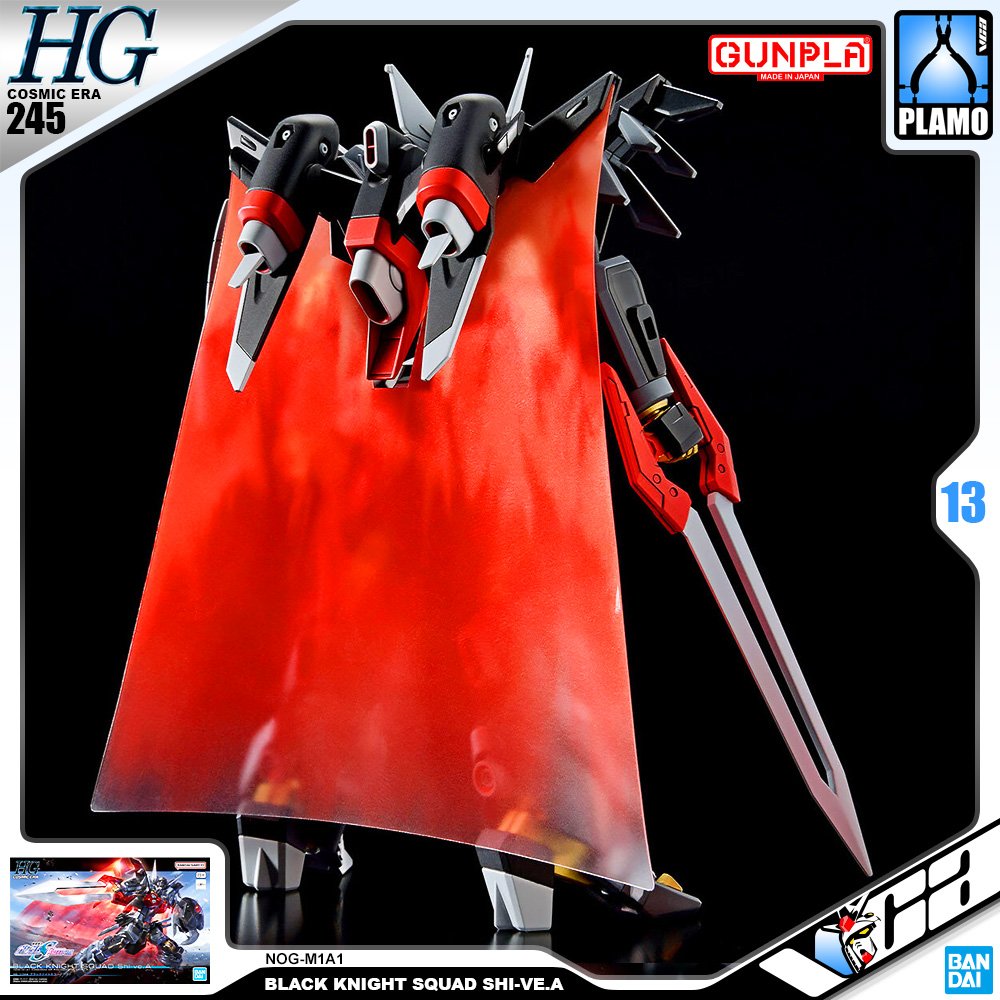Bandai Gunpla High Grade Cosmic Era HG Black Knight Squad Shi-ve.A Model Action Toy Kit VCA Gundam Thailand