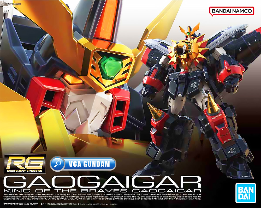 ⭐️ BANDAI REAL GRADE RG GAOGAIGAR ราชันย์ผู้กล้า กาโอไกการ์ ประกอบ โมเดล ของเล่น VCA GUNDAM