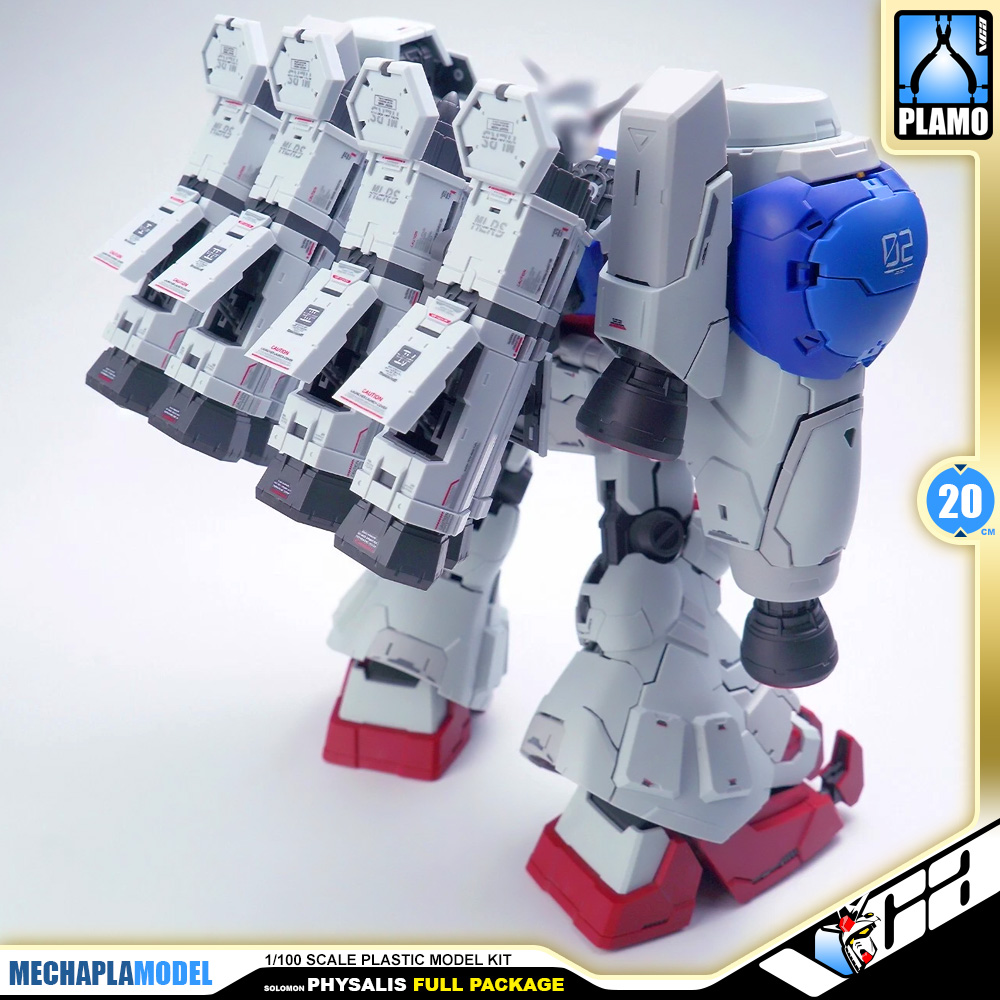 Solomon 所罗门模玩 RX-78GP02A Gundam Physalis MLRS Mechanical Clear Full Package Master Grade MG Action Figure Model Toy Kit VCA Thailand