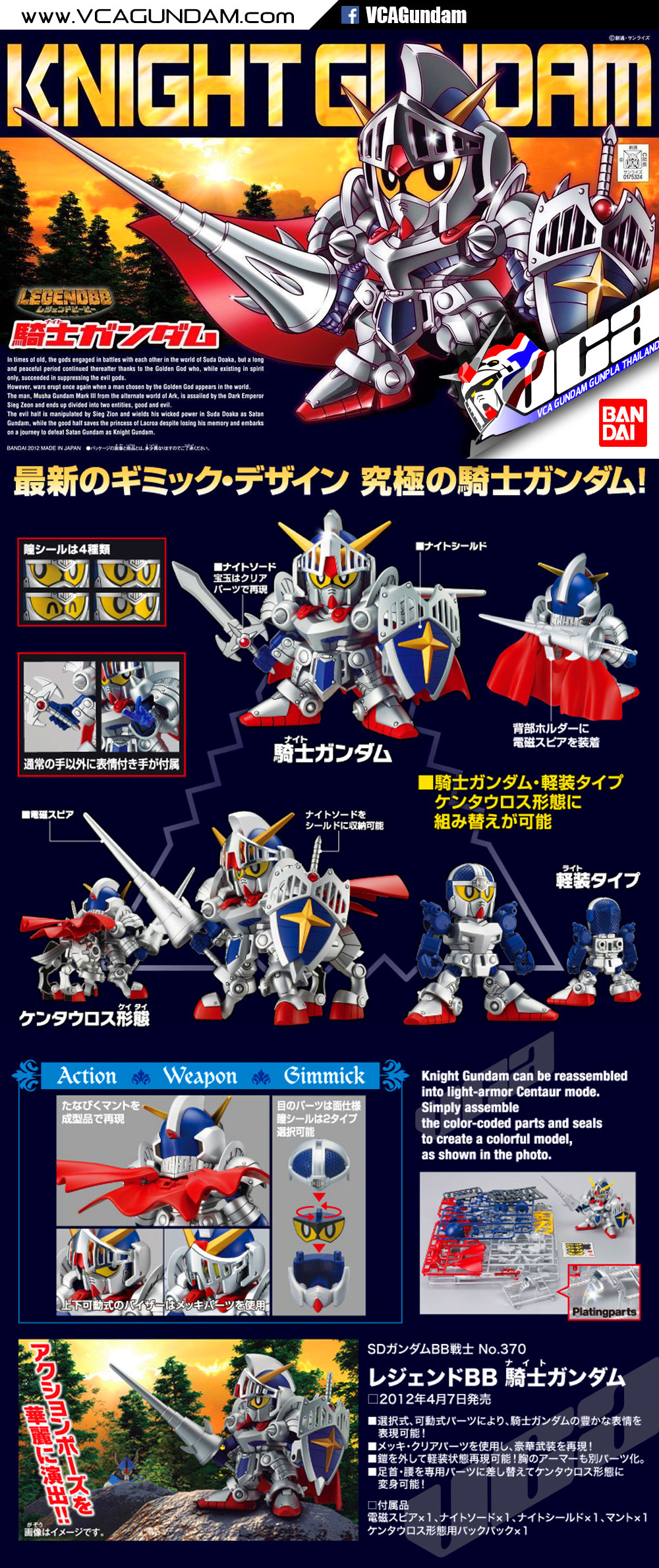 SD BB370 KNIGHT GUNDAM