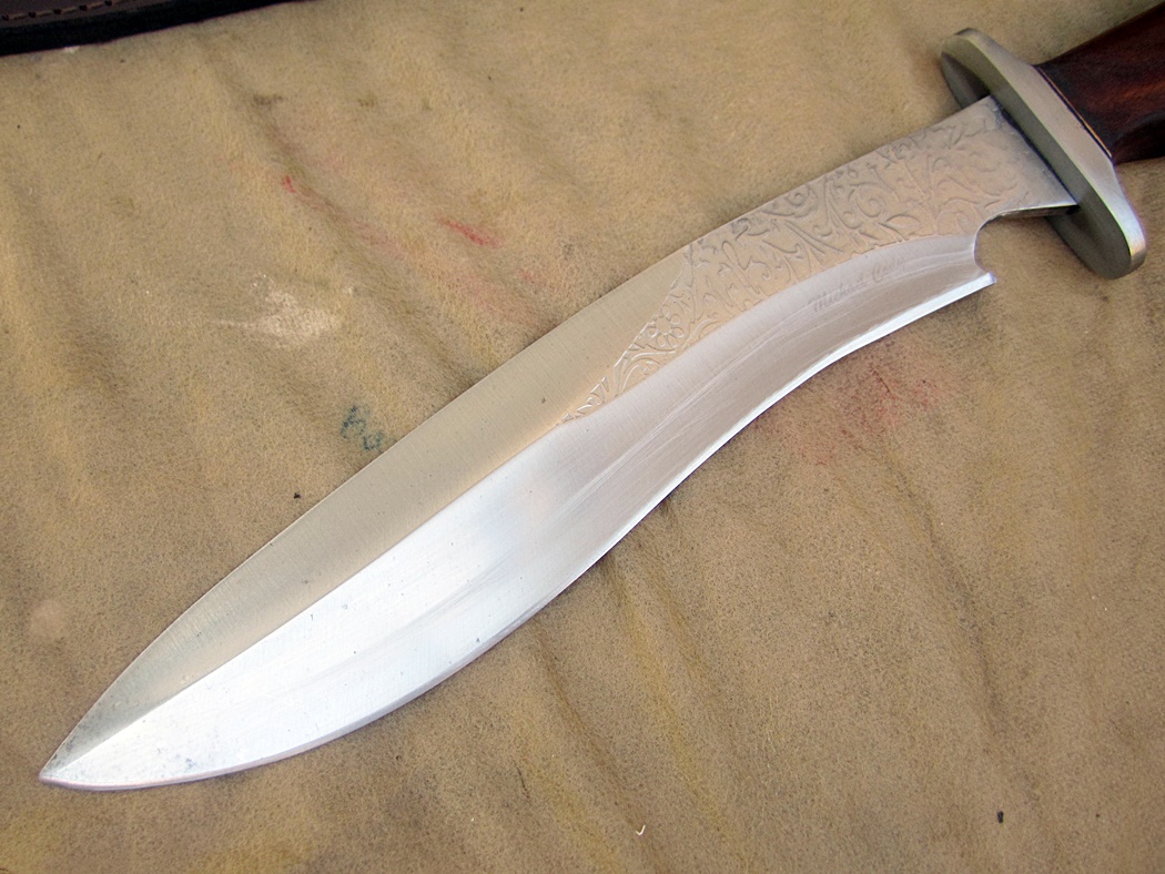 มีดเหล็กD2 Michael Cody's Custom Handmade D2 steel Sasquatch Bowie Knife Machete (ตำหนิตามรูป)
