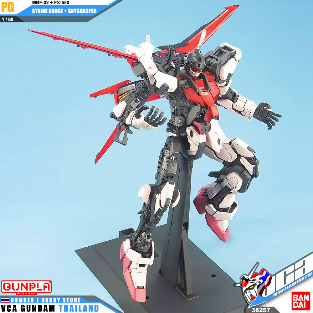 Bandai Perfect Grade PG MBF-02 STRIKE ROUGE + FX-550 SKYGRASPER สไตรค์รูจ สกายแกรสเปอร์