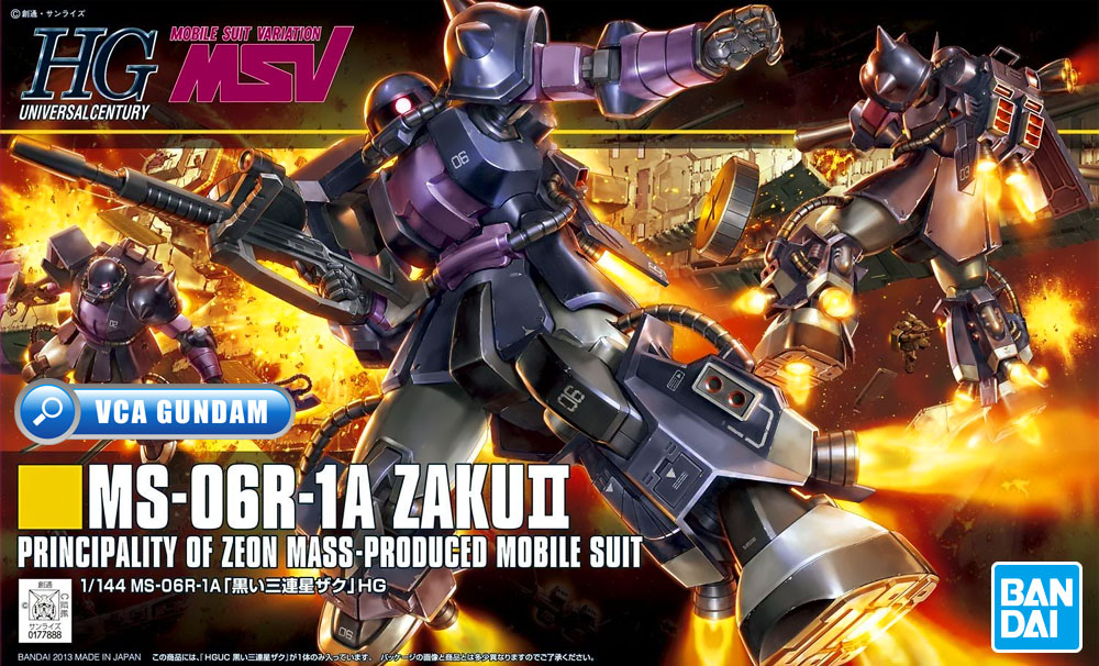 HG MS-06R-1A ZAKU II BLACK TRI-STARS ซาคุ 2