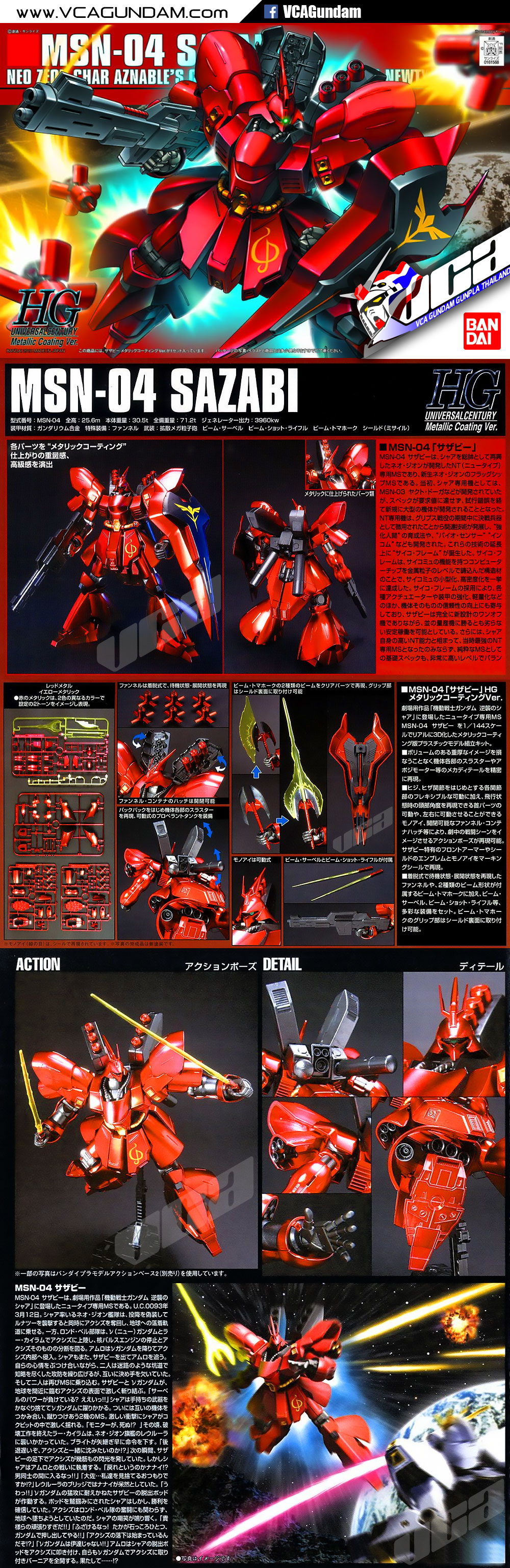 HG SAZABI (METALLIC COATING VER) ซาซาบิ
