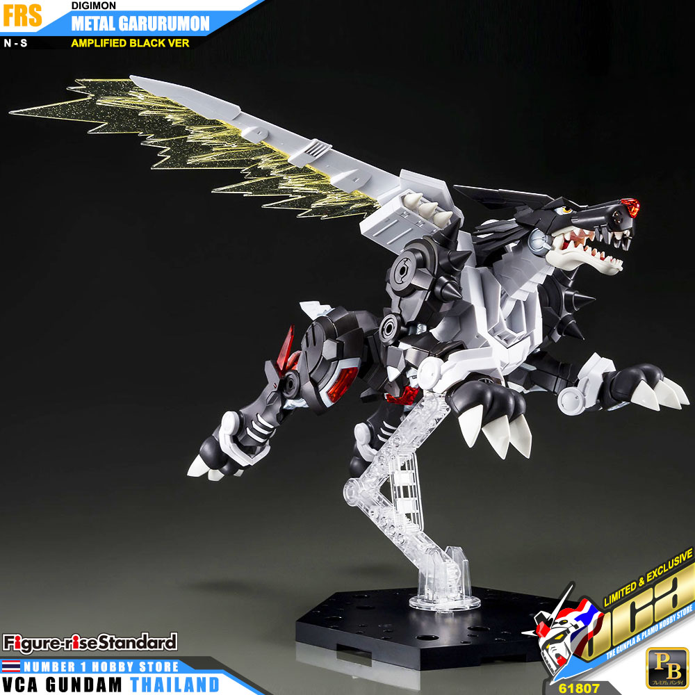 BANDAI FIGURE-RISE STANDARD METAL GARURUMON AMPLIFIED BLACK VER FIGURE RISE ดิจิมอน แอดเวนเจอร์ โมเดล VCA GUNDAM