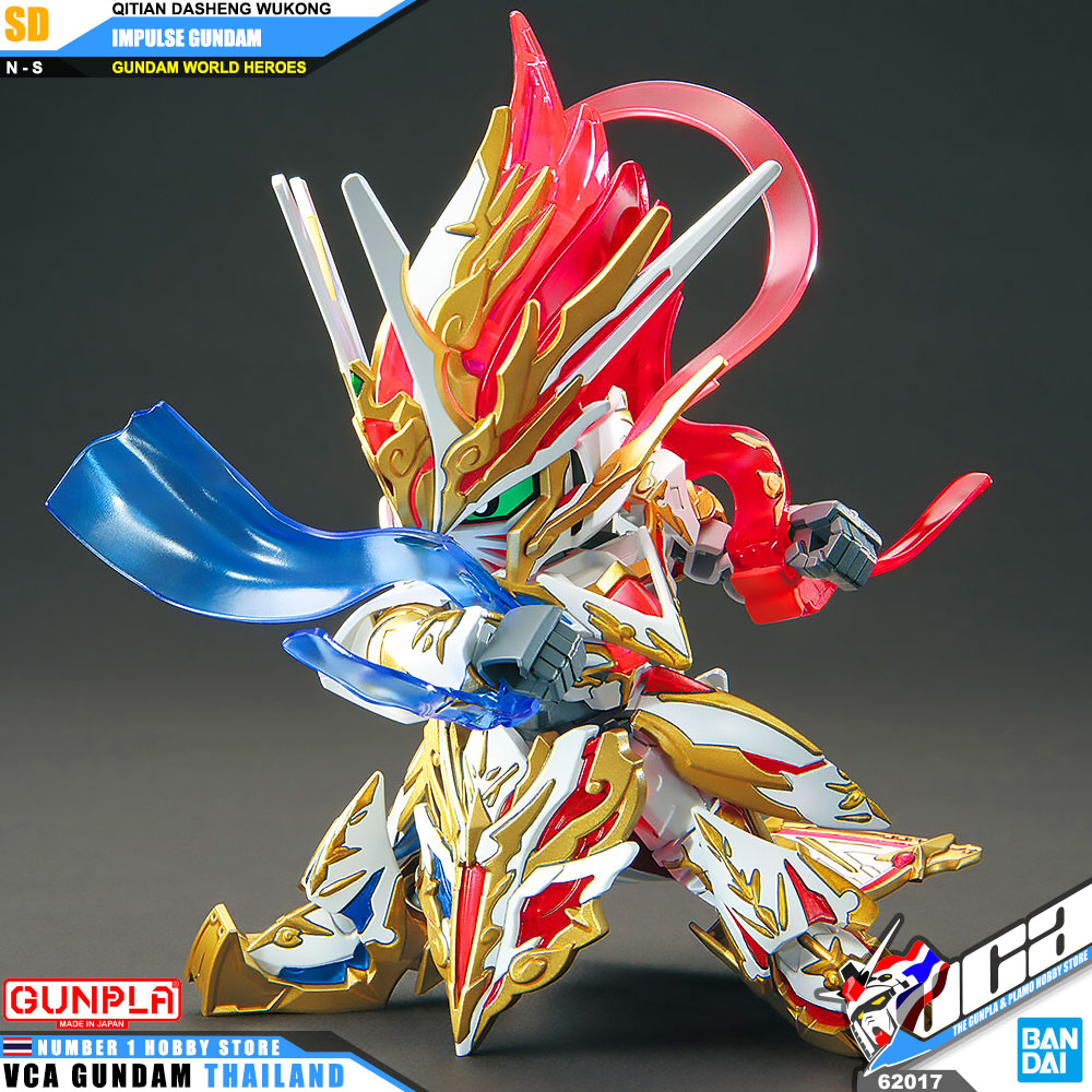 BANDAI GUNPLA SD GUNDAM WORLD HEROES SDW QITIAN DASHENG WUKONG IMPULSE GUNDAM DOUZHAN SHENGFO โมเดล กันดั้ม กันพลา VCA GUNDAM