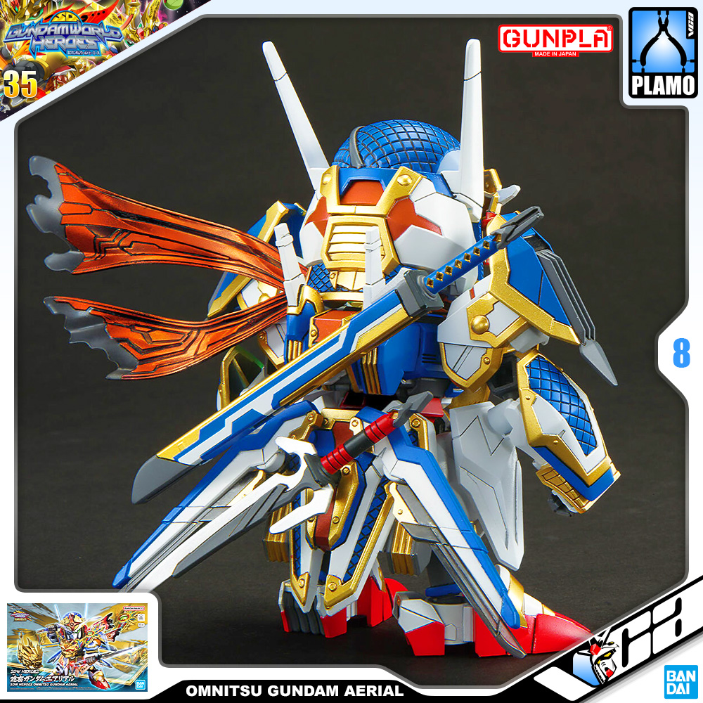 Bandai Gunpla SD World Heroes Onmitsu Gundam Aerial Plastic Model Action Toy Kit VCA Thailand