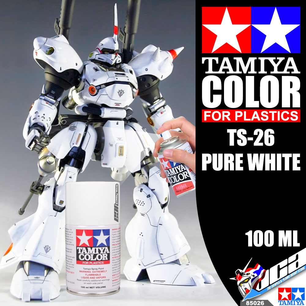 TAMIYA 85026 TS-26 PURE WHITE COLOR SPRAY PAINT CAN 100ML