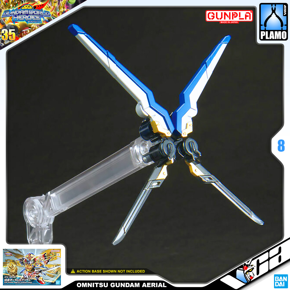 Bandai Gunpla SD World Heroes Onmitsu Gundam Aerial Plastic Model Action Toy Kit VCA Thailand