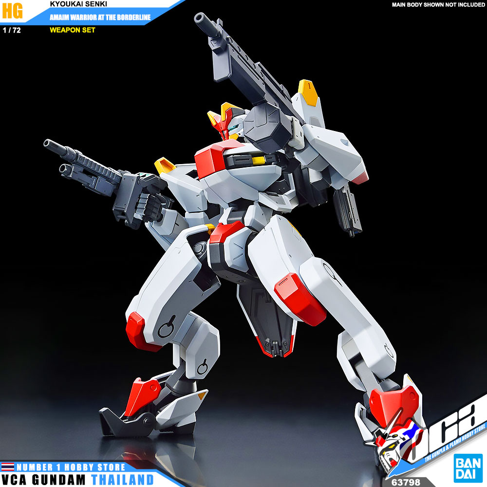 BANDAI KYOUKAI SENKI HIGH GRADE HG 1/72 AMAIM WARRIOR AT THE BORDERLINE WEAPON SET โมเดล นักสู้เขตแดน VCA GUNDAM