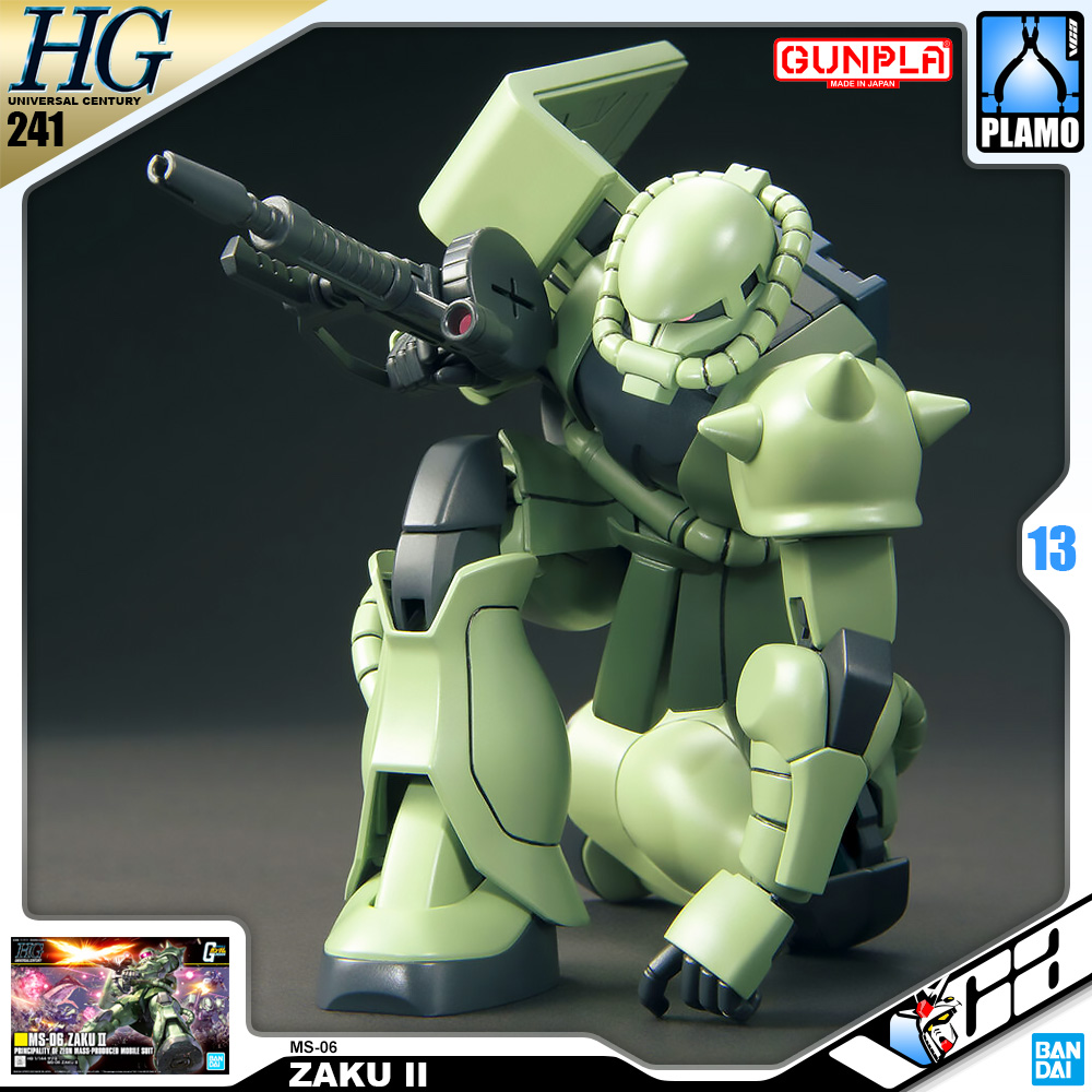 ⭐️ BANDAI GUNPLA HIGH GRADE UNIVERSAL CENTURY HGUC HG 1/144 MS-06 ZAKU II ประกอบ หุ่นยนต์ โมเดล กันดั้ม กันพลา ของเล่น VCA GUNDAM