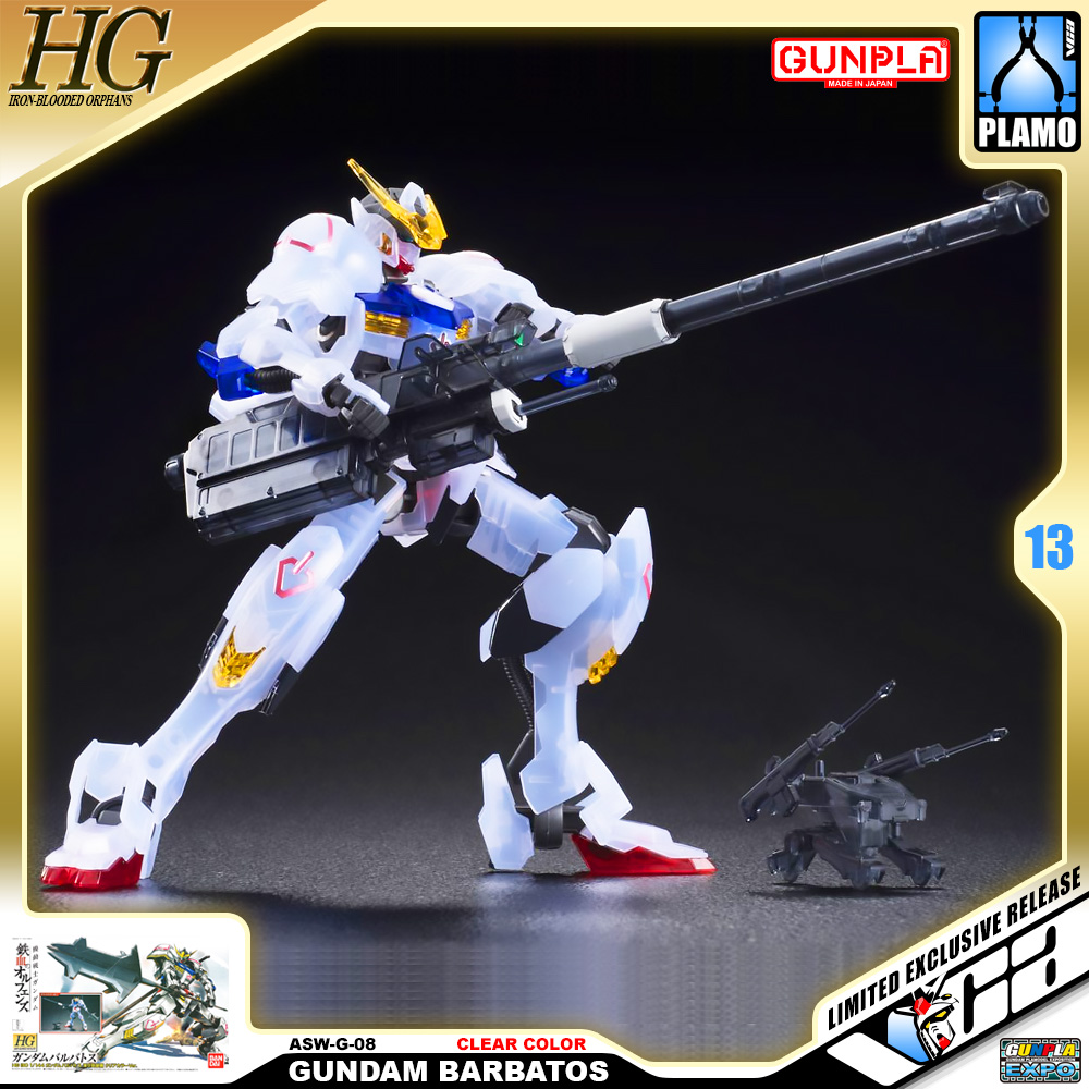 ⭐️ EXPO BANDAI GUNPLA HIGH GRADE IRON BLOODED ORPHANS HGIBO HG 1/144 GUNDAM BARRBATOS CLEAR COLOR VER ประกอบ หุ่นยนต์ โมเดล กันดั้ม กันพลา ของเล่น VCA GUNDAM