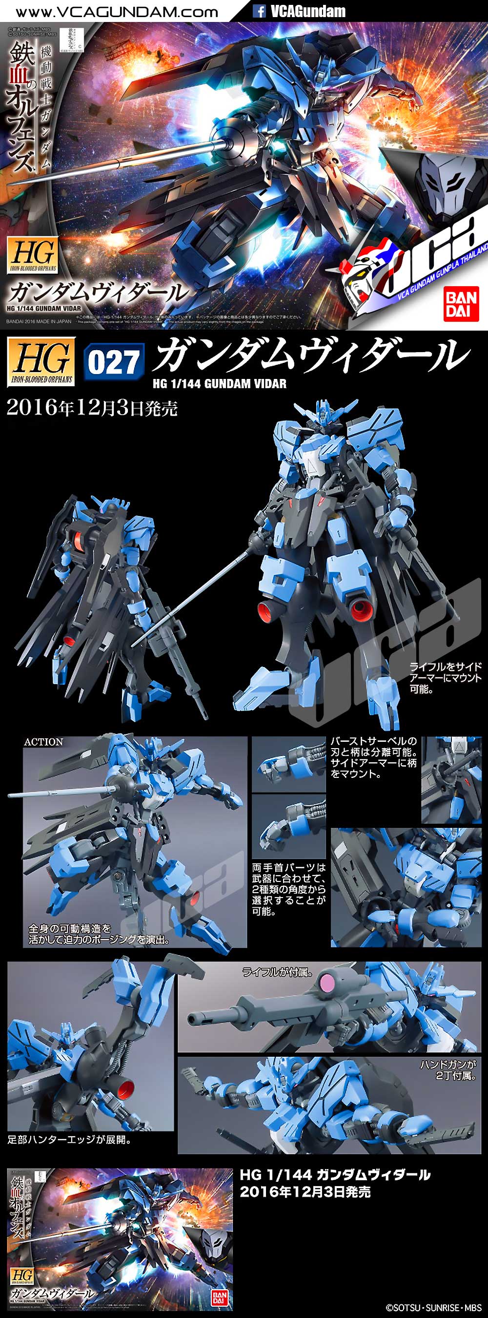 HG GUNDAM VIDAR กันดั้ม วีด้า