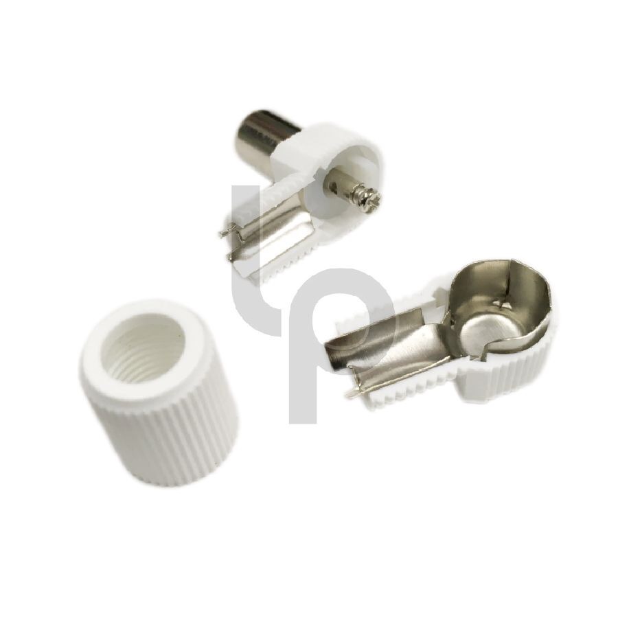 (1ชิ้น) แจ็คเสาอากาศ ทีวี RG6 ตัวผู้ พลาสติก