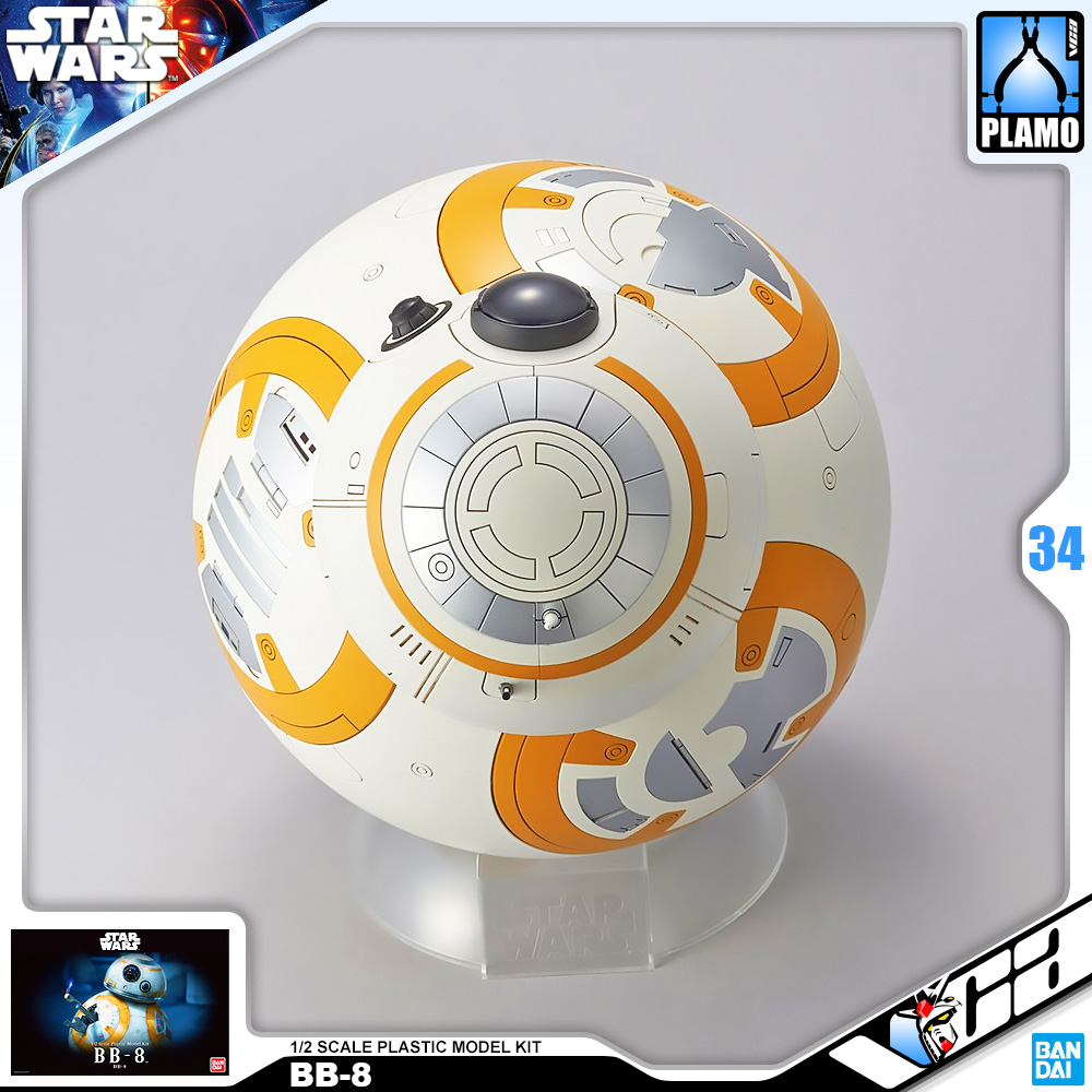 ⭐️ BANDAI STAR WARS 1/2 BB-8 ประกอบ หุ่นยนต์ โมเดล กันดั้ม กันพลา ของเล่น VCA GUNDAM