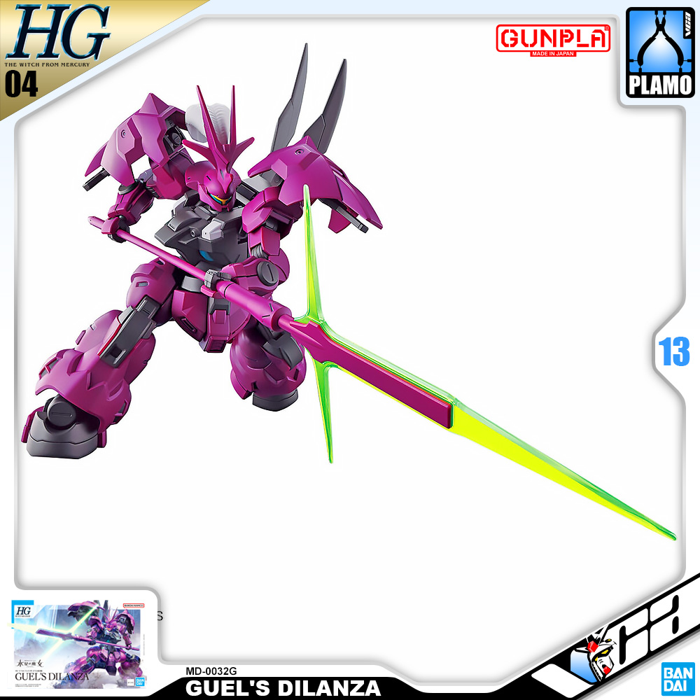 ⭐️ BANDAI GUNPLA HIGH GRADE THE WITCH FROM MERCURY HGTWFM HG 1/144 GUEL GUEL'S DILANZA ประกอบ หุ่นยนต์ โมเดล กันดั้ม กันพลา ของเล่น VCA GUNDAM
