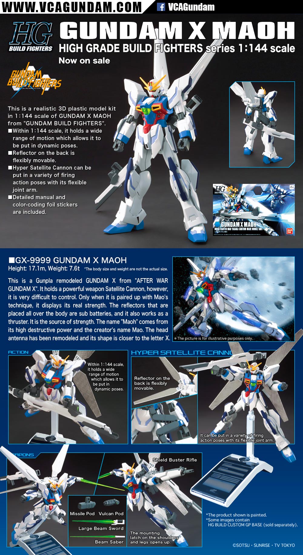 HG GX-9999 GUNDAM X MAOH กันดั้ม เอ็กซ์ มาโอะ