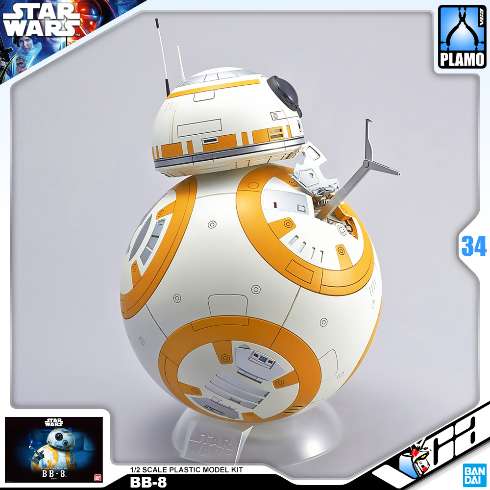 ⭐️ BANDAI STAR WARS 1/2 BB-8 ประกอบ หุ่นยนต์ โมเดล กันดั้ม กันพลา ของเล่น VCA GUNDAM
