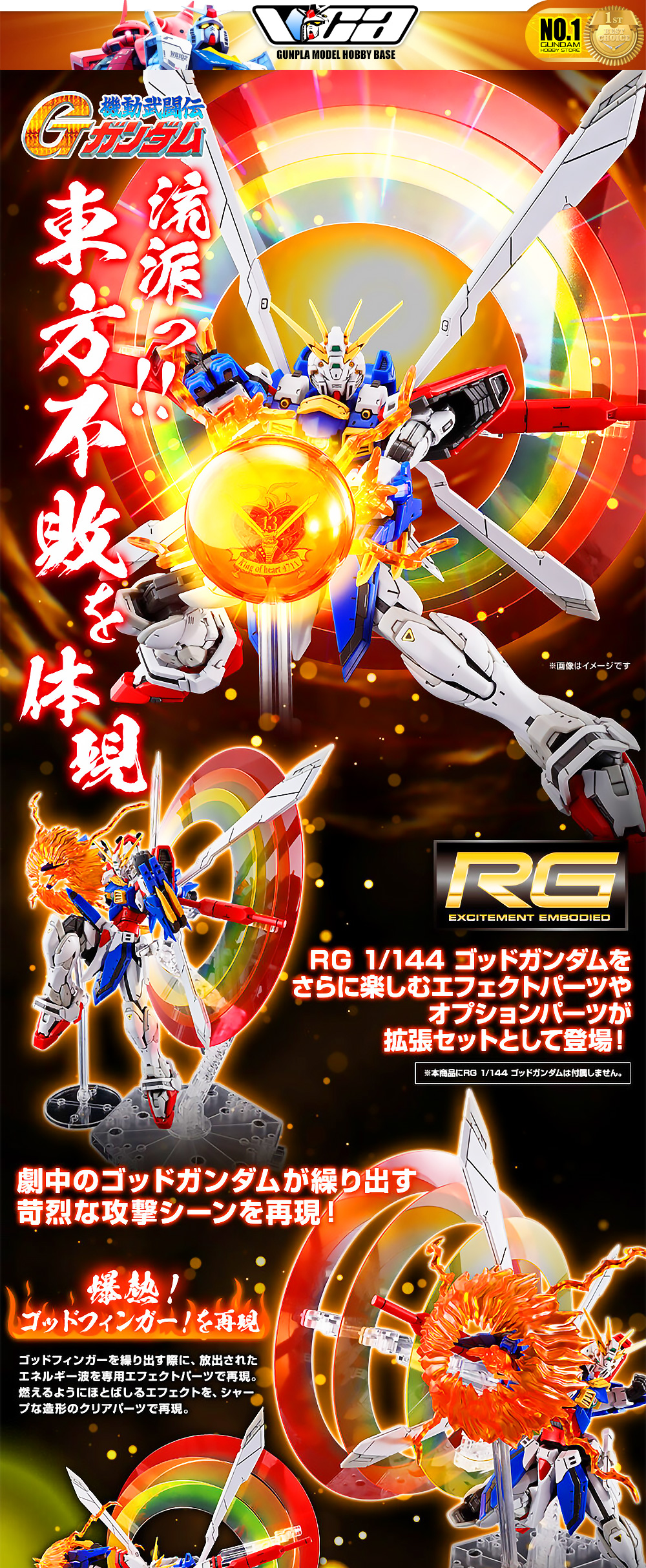 RG EXPANSION SET FOR GOD GUNDAM