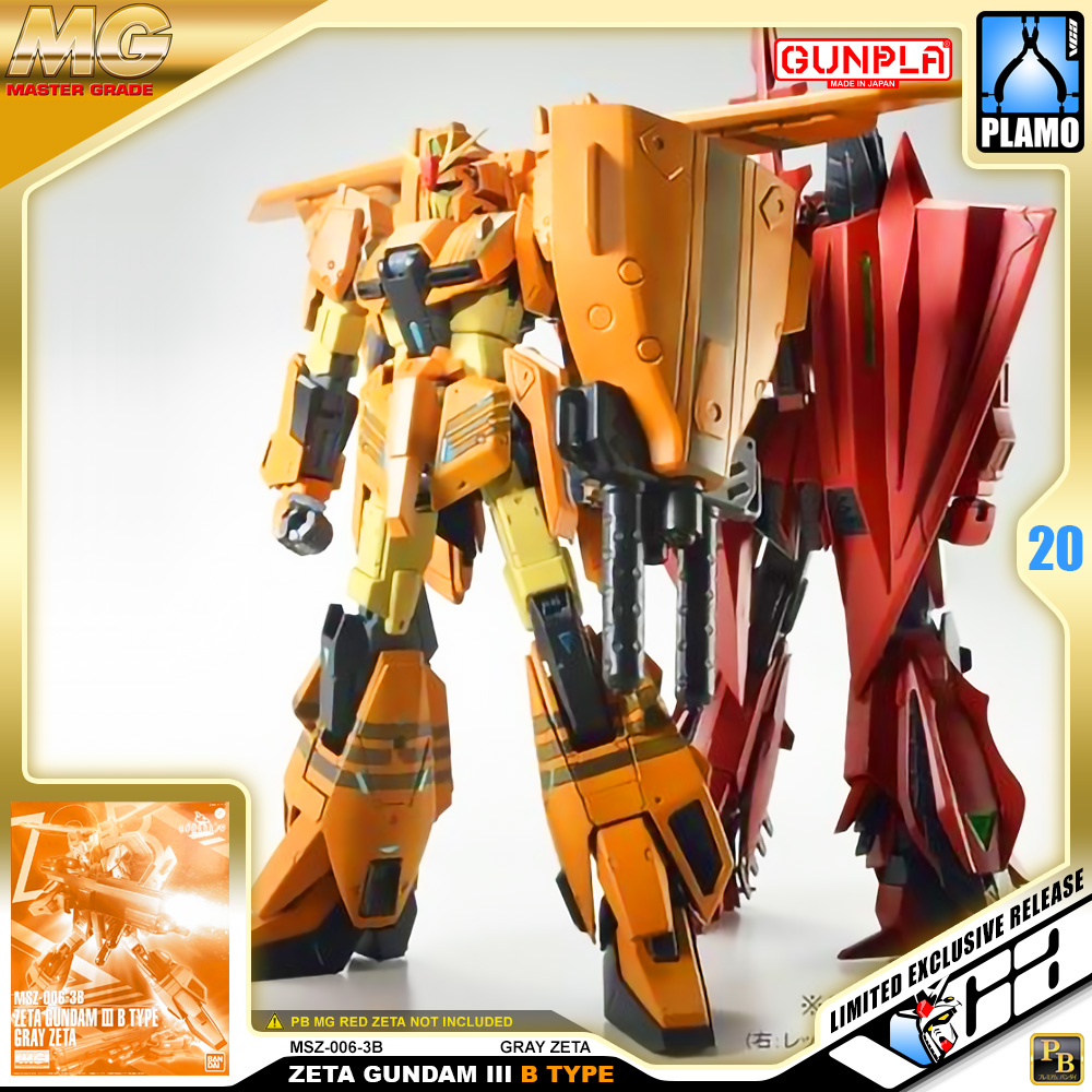 ⭐️ PREMIUM PB BANDAI GUNPLA MASTER GRADE MG 1/100 ZETA GUNDAM III B TYPE GRAY ZETA ประกอบ หุ่นยนต์ โมเดล กันดั้ม กันพลา ของเล่น VCA GUNDAM