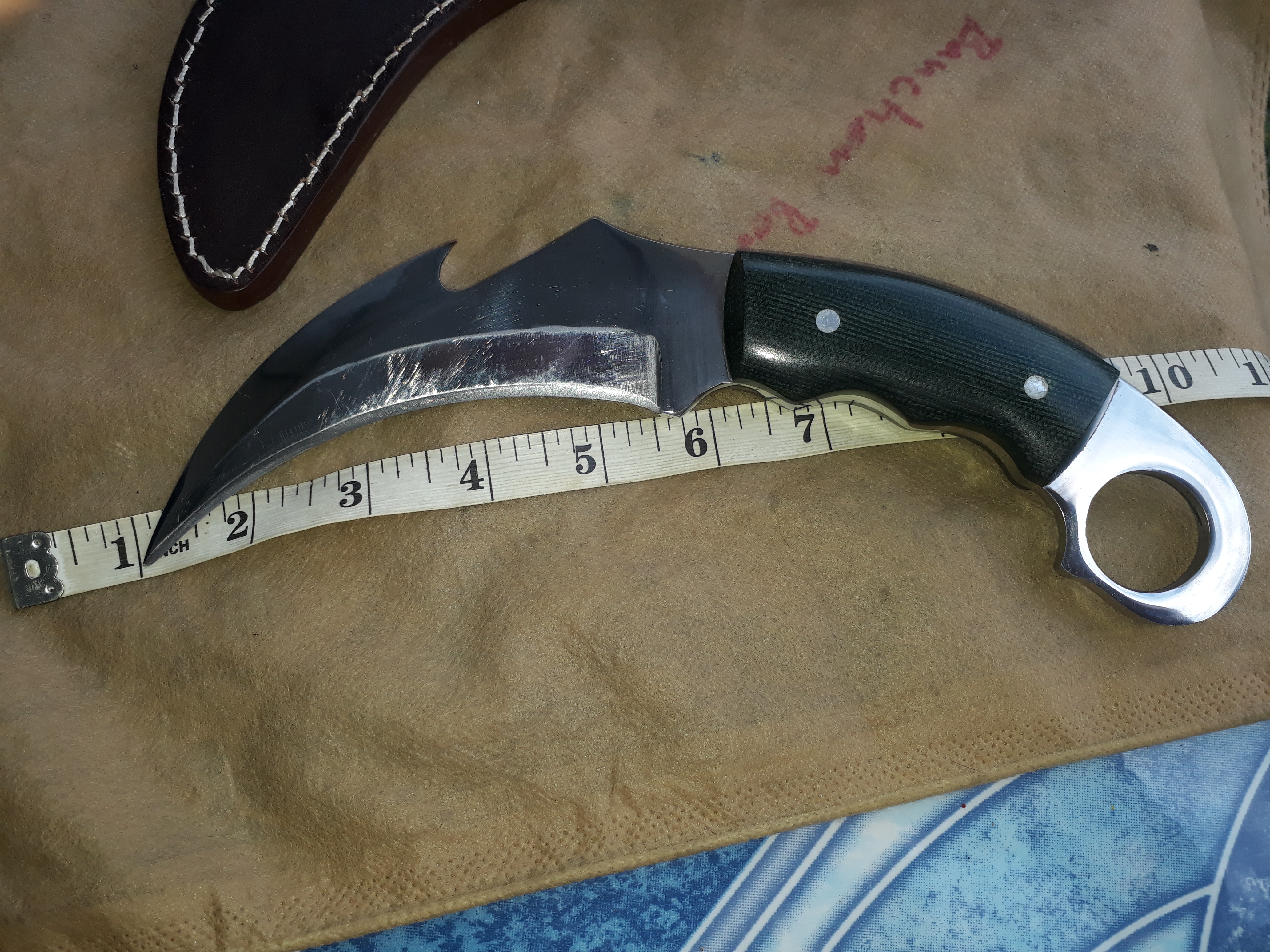 มีดKARAMBIT D2 USA. 227 MICARTA HANDLE
