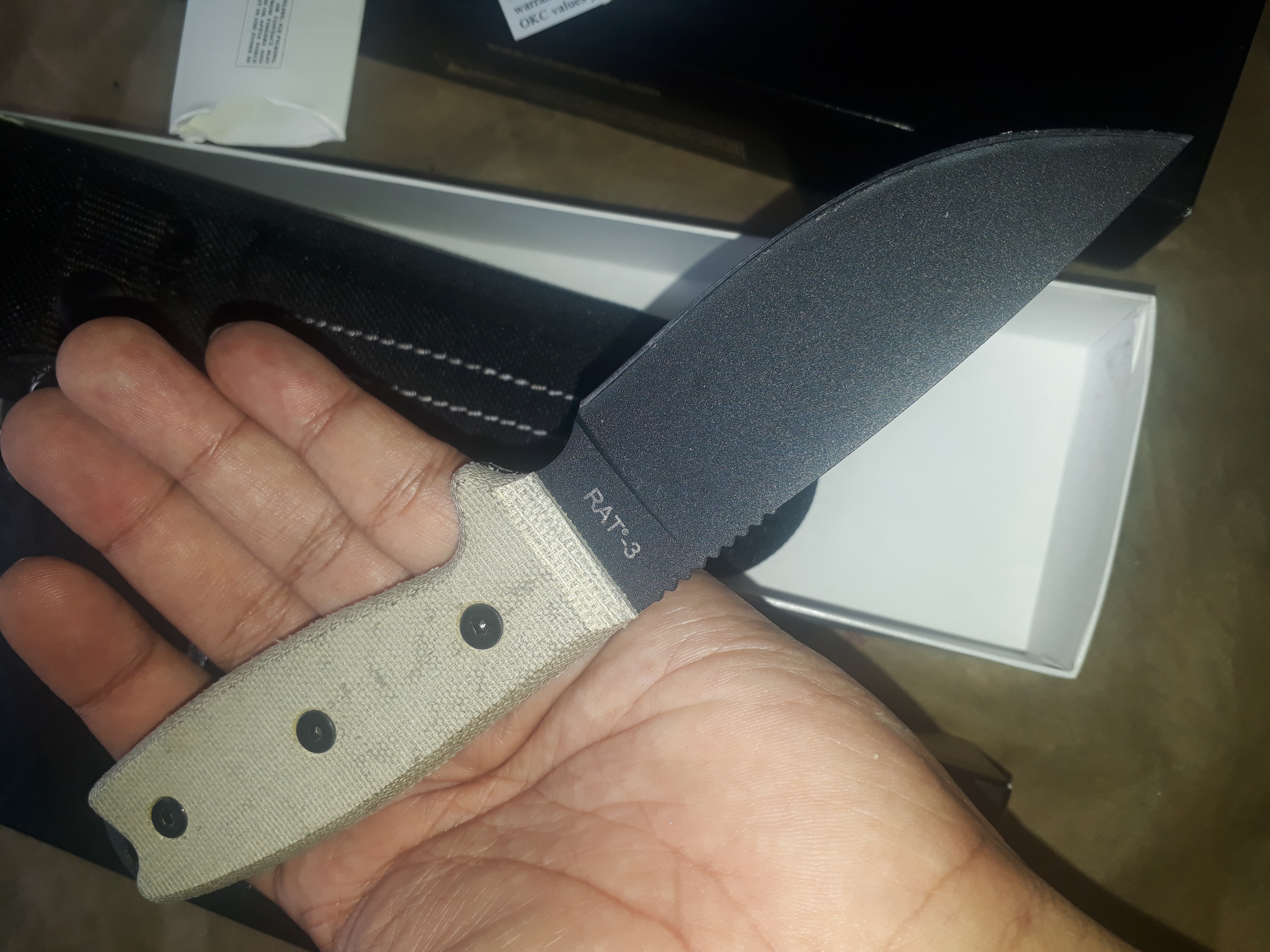 Ontario Knife Company 8665 RAT-3 Plain Edge with Black Nylon Sheath