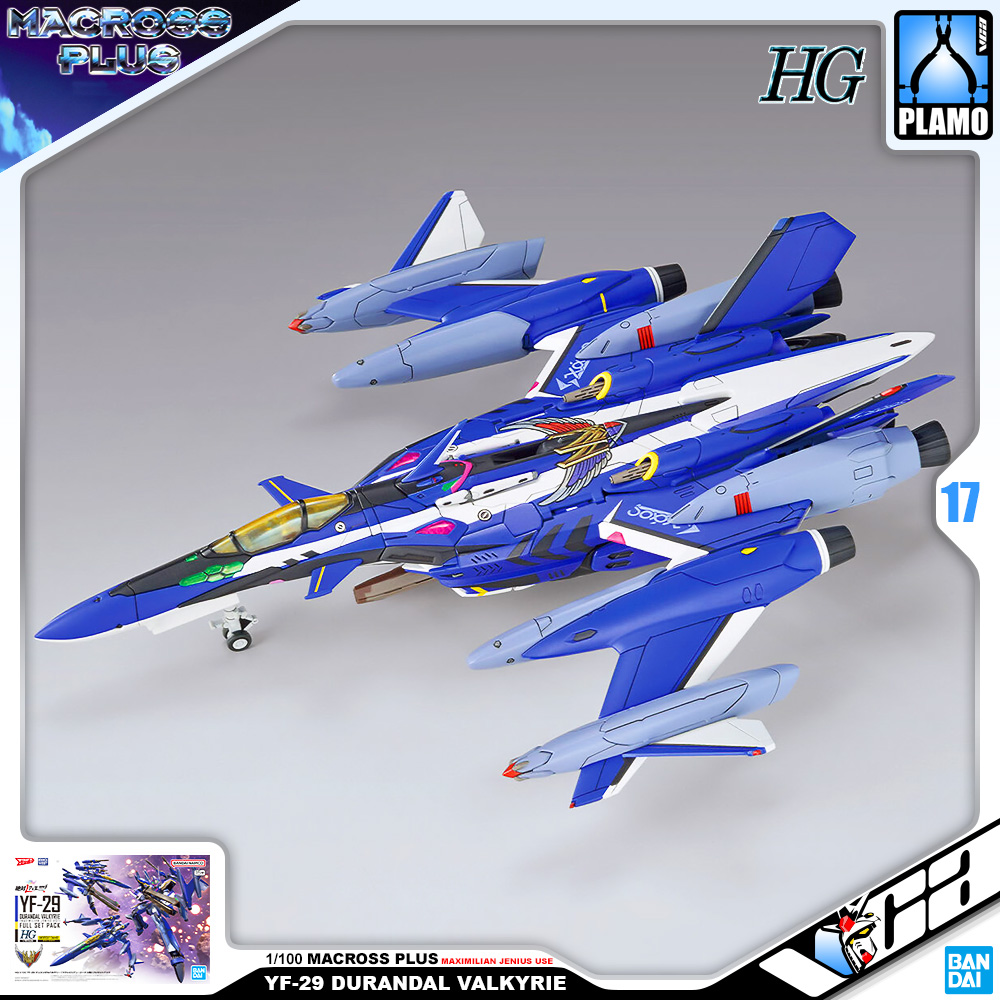 Bandai HG YF-29 DURANDAL VALKYRIE (MAXIMILIAN JENIUS USE) FULL SET PACK