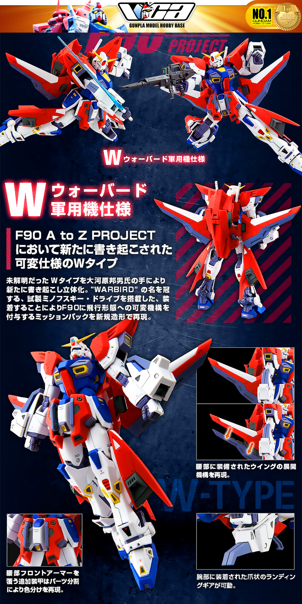 ⭐️ PREMIUM BANDAI PB GUNPLA MASTER GRADE MG 1/100 MISSION PACK W W-TYPE TYPE GUNDAM F90 ประกอบ หุ่นยนต์ โมเดล กันดั้ม กันพลา ของเล่น VCA GUNDAM