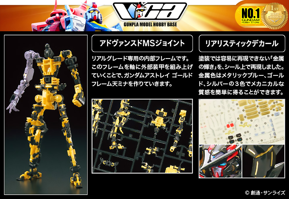 Bandai RG MBF-P02-RE2 GUNDAM ASTRAY GOLD FRAME AMATSU MINA