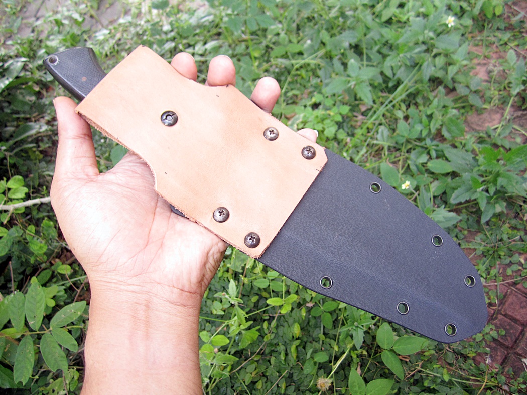 มีดใบตายASH CUSTOM HANDMADE HUNTING BOWIE KNIFE 440C STEEL 12" (B94)