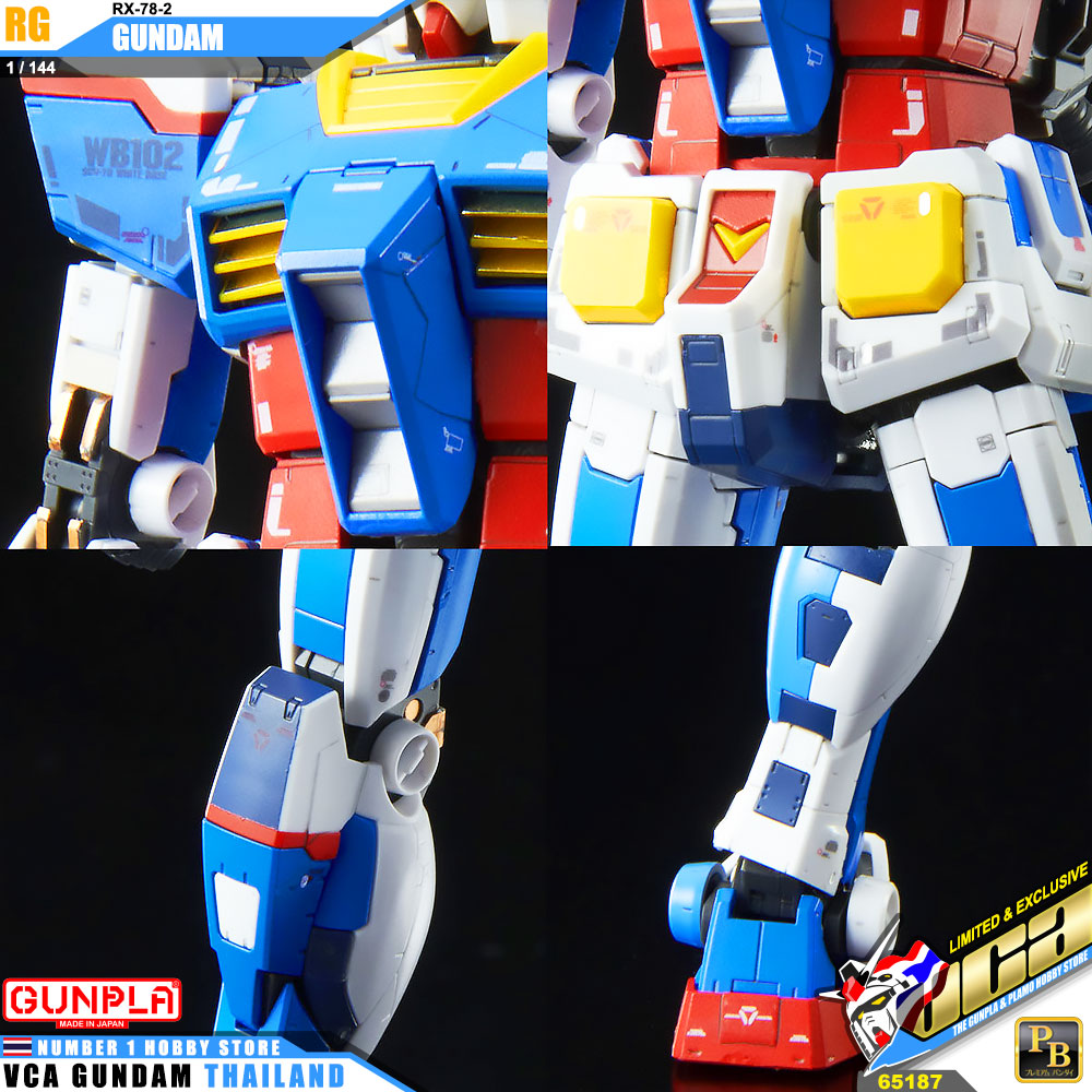PREMIUM BANDAI GUNPLA REAL GRADE RG 1/144 RX-78-2 GUNDAM TEAM BRIGHT CUSTOM โมเดล กันดั้ม กันพลา VCA GUNDAM