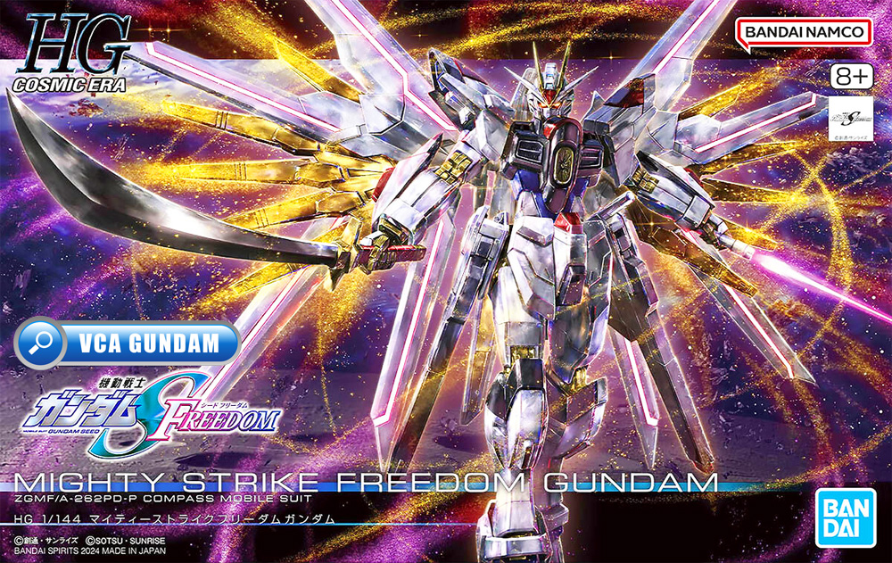 Bandai Gunpla High Grade HG Mighty Strike Freedom Gundam Plastic Model Action Toy Kit VCA Thailand